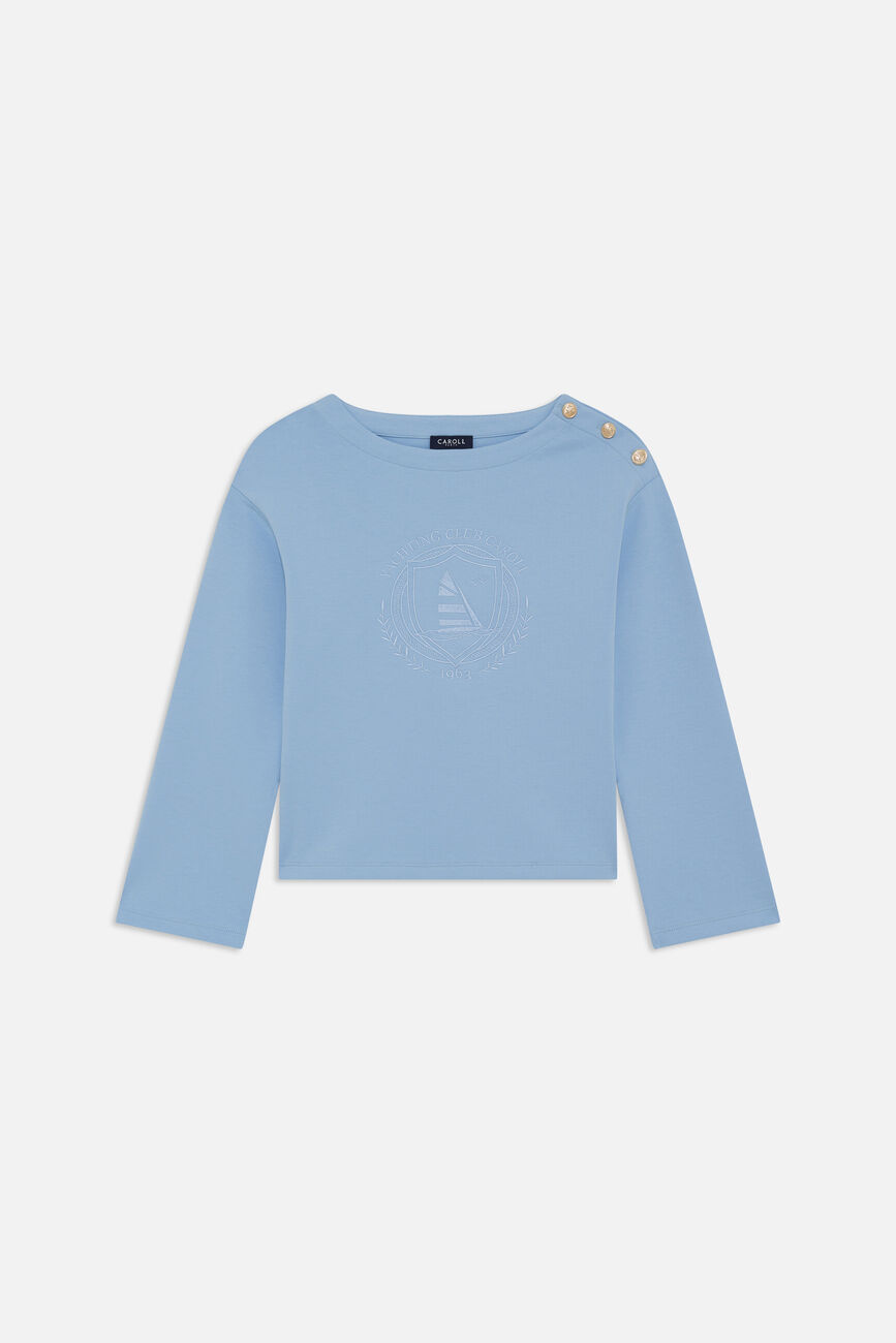 Sweatshirt Tmatys bleu clair femme