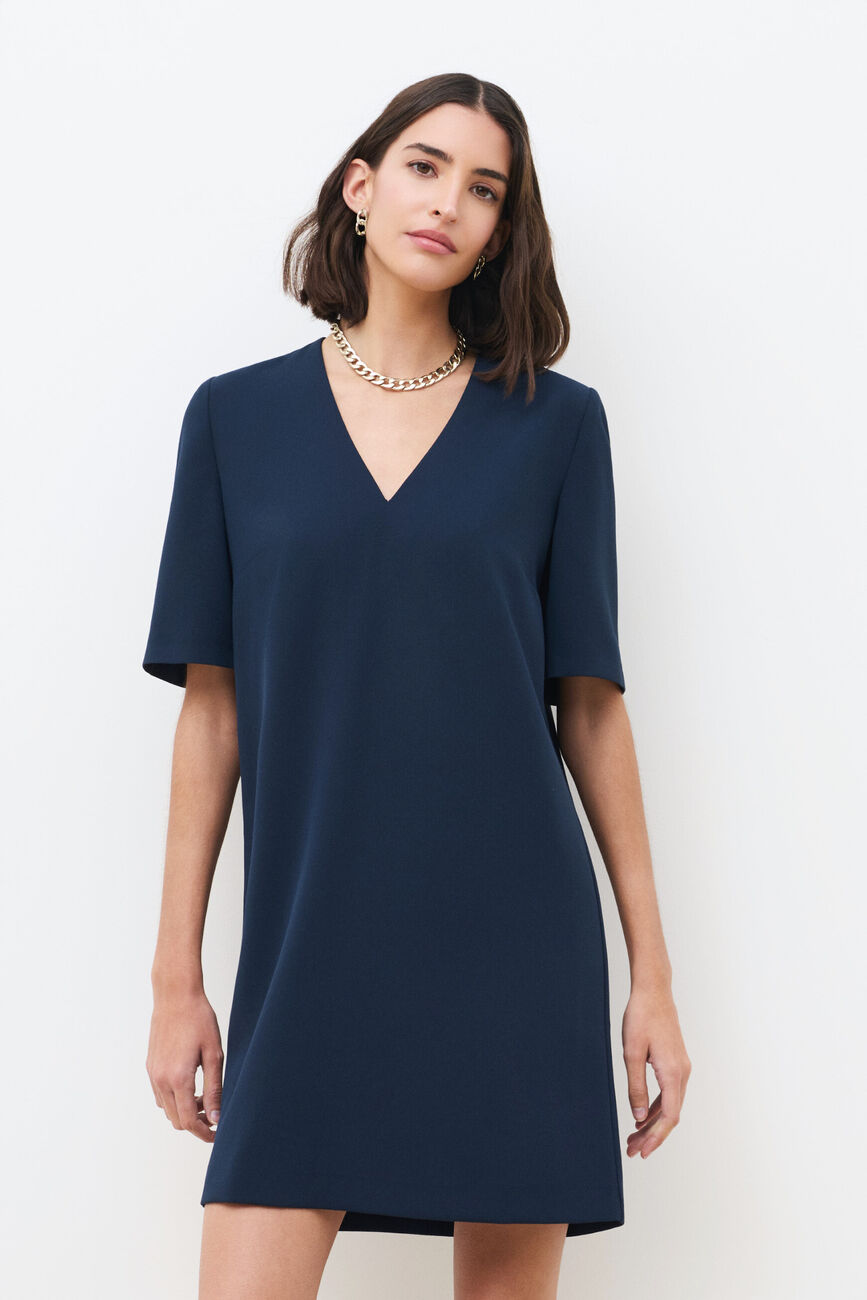 Robe Rprecieuse bleu marine femme