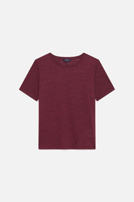 Camiseta Tmara burdeos mujer