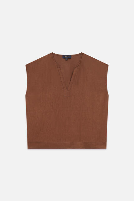 Chemise Castel marron fonc&eacute; femme