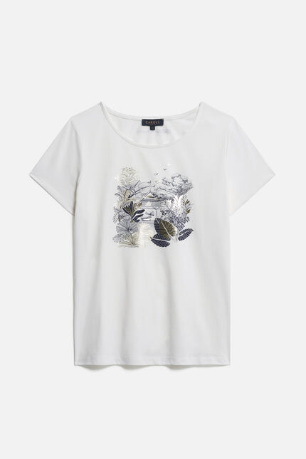 T-shirt toutes &agrave; l'&eacute;cole taxime house blanc femme