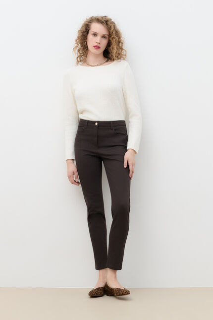 pantalon tony marron fonc&eacute; femme