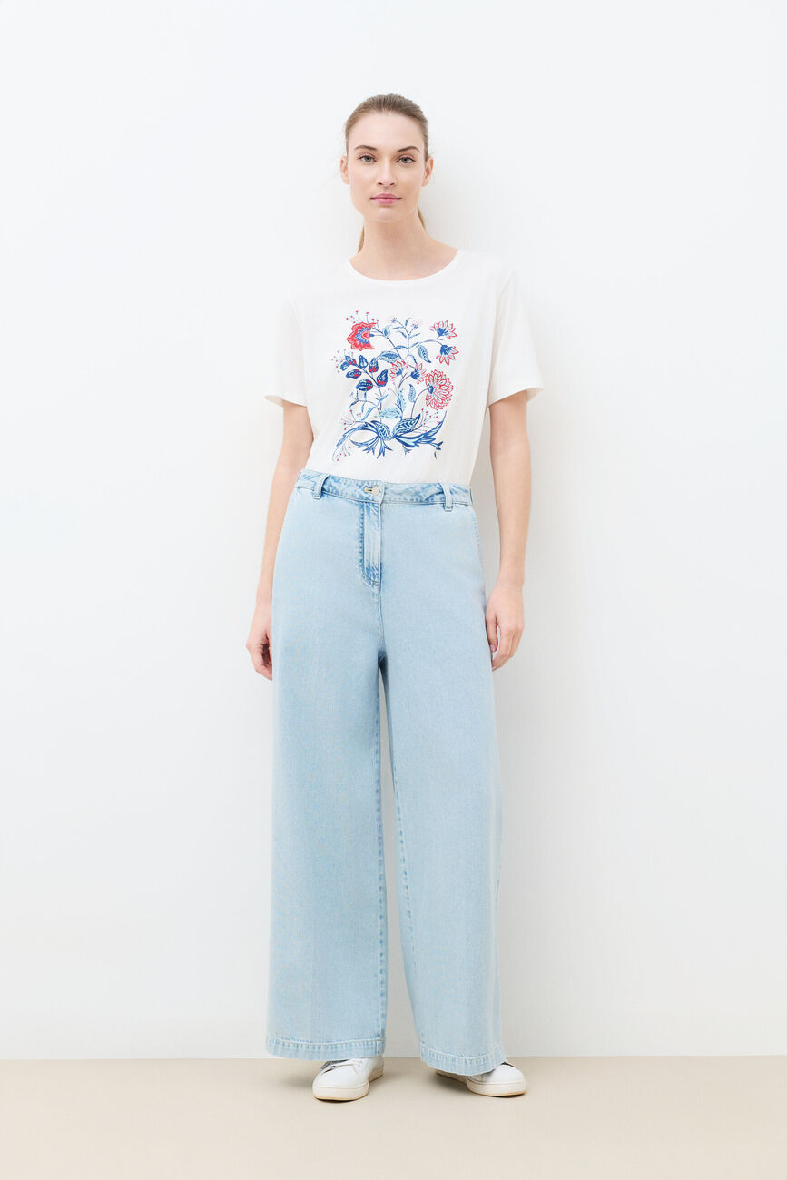 T-shirt Tim-Patchouli ecru vrouw