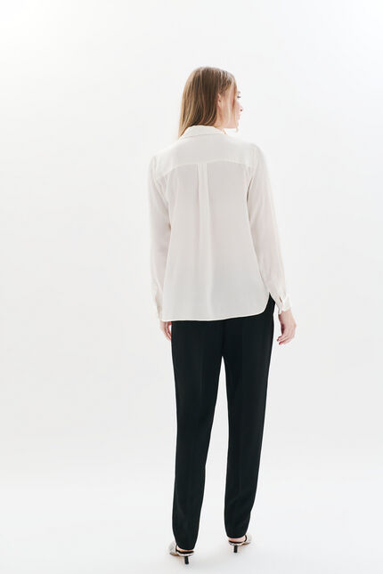 Chemise cjamie1 100% soie ivoire femme