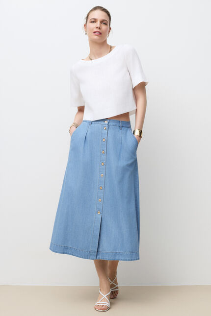Blouse Cynthia1 100% lin blanc femme
