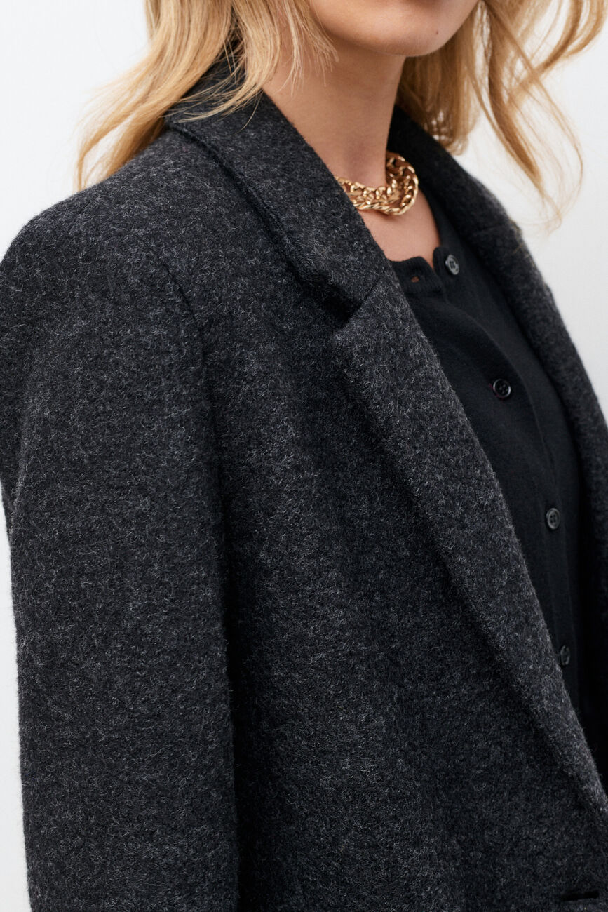 Abrigo Girelli 100% lana gris mujer