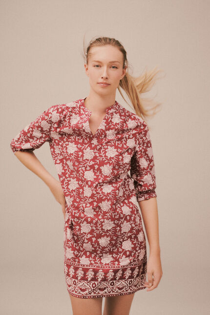 Robe Rpauline bordeaux femme