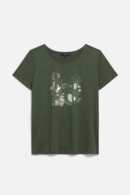 T-shirt toutes &agrave; l'&eacute;cole taxime house vert kaki femme