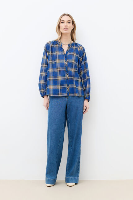 Camicia Caubia elektroblau donna