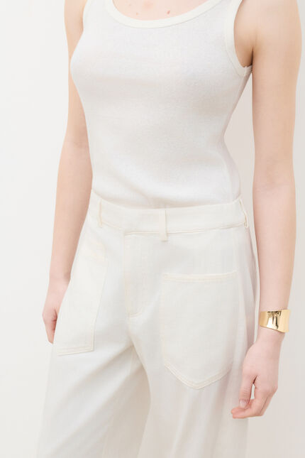 Pantalon Plouchy ecru femme