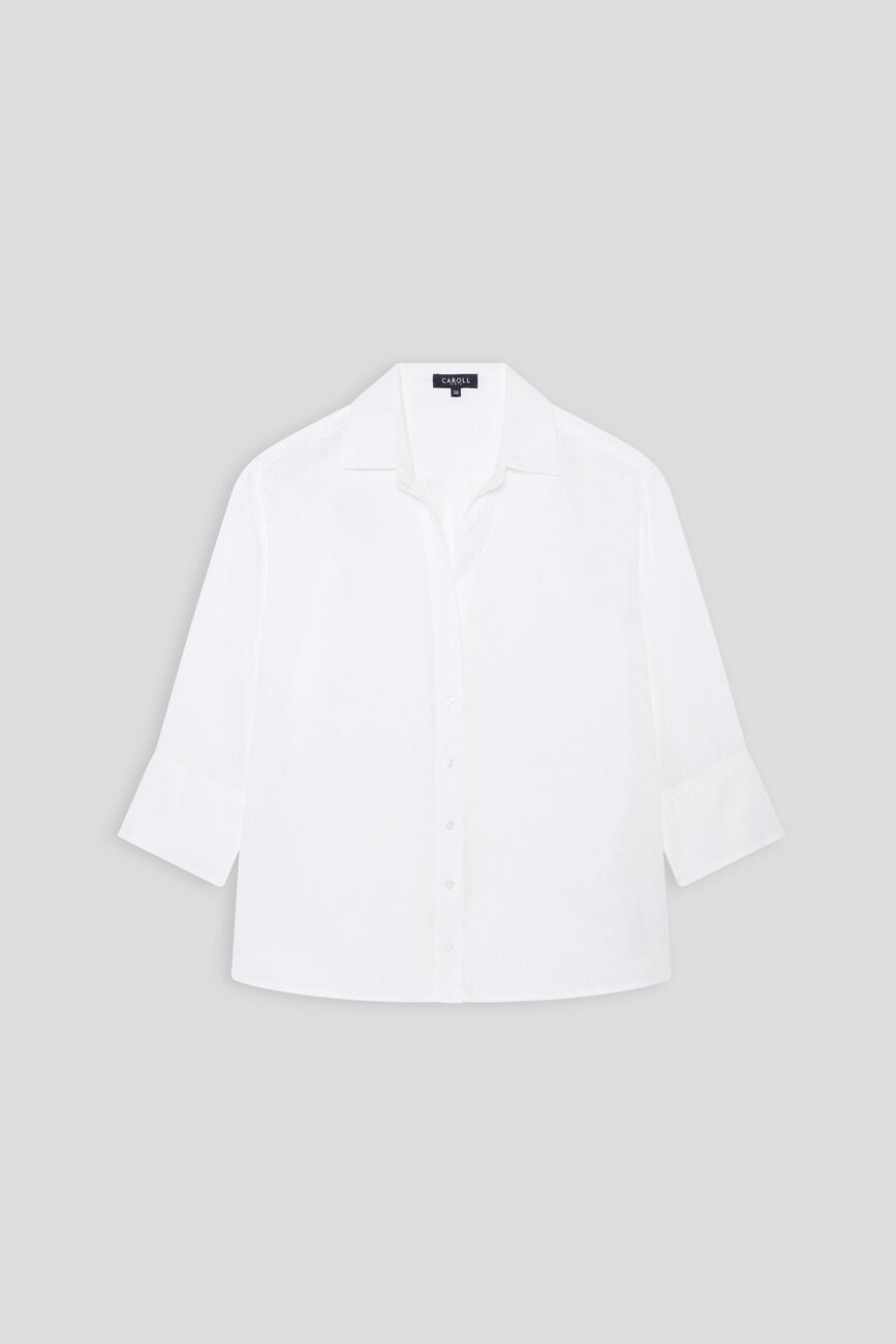 Chemise coraline 100% lin blanc femme