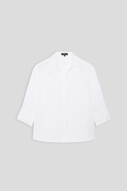 Chemise coraline 100% lin blanc femme