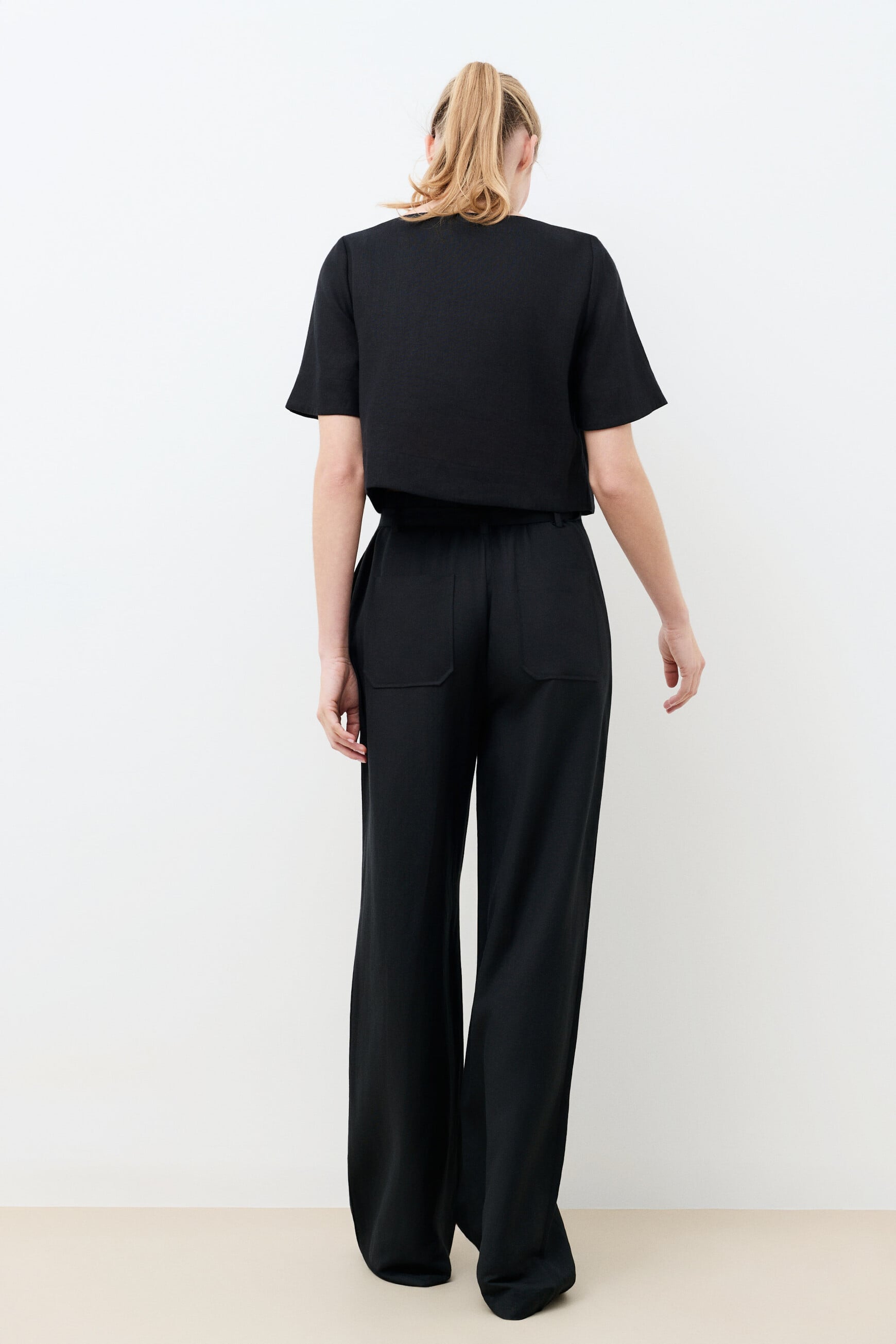 Blouse Cynthia1 100% lin noir femme