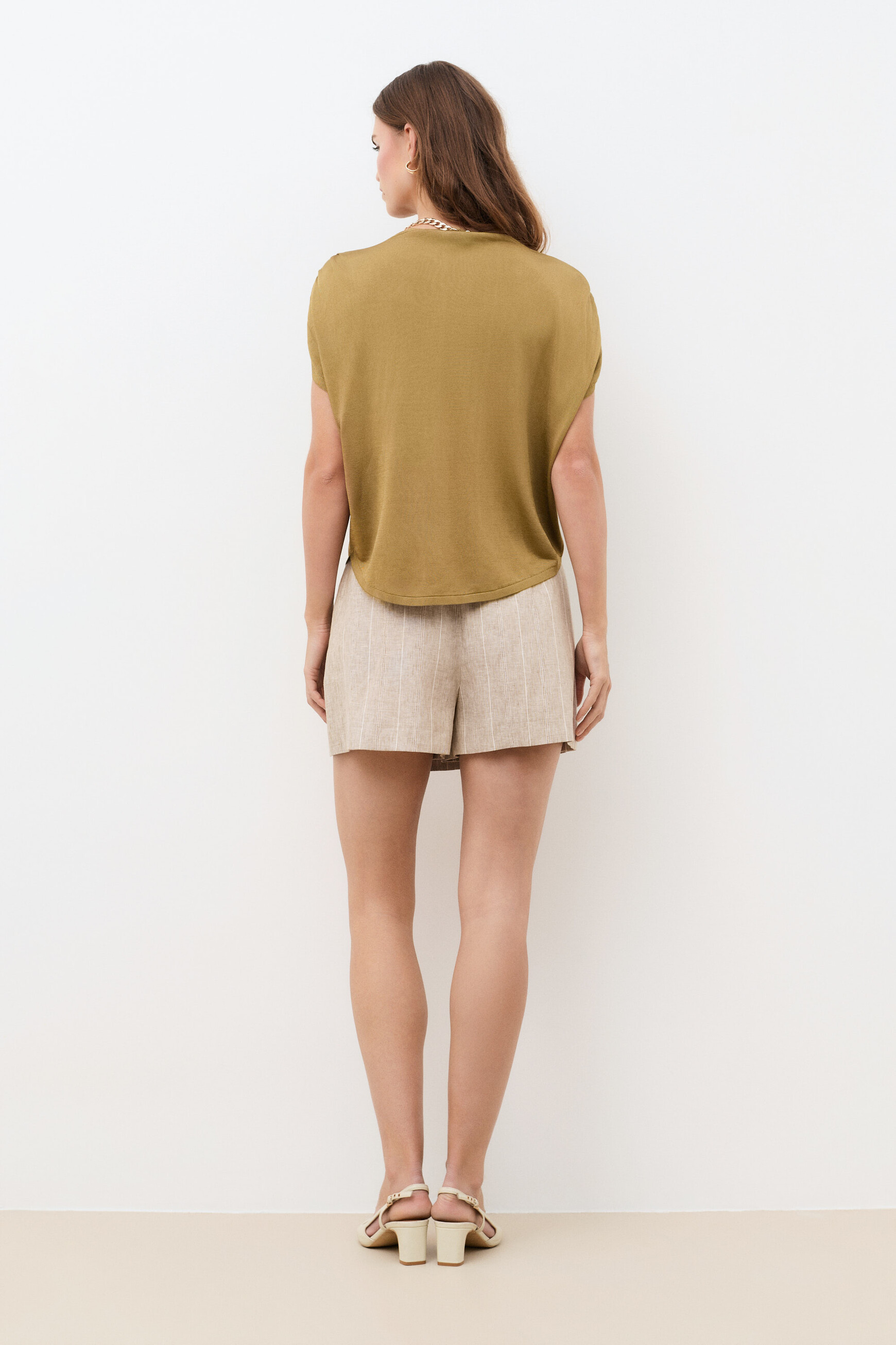Pull Debbie vert olive femme