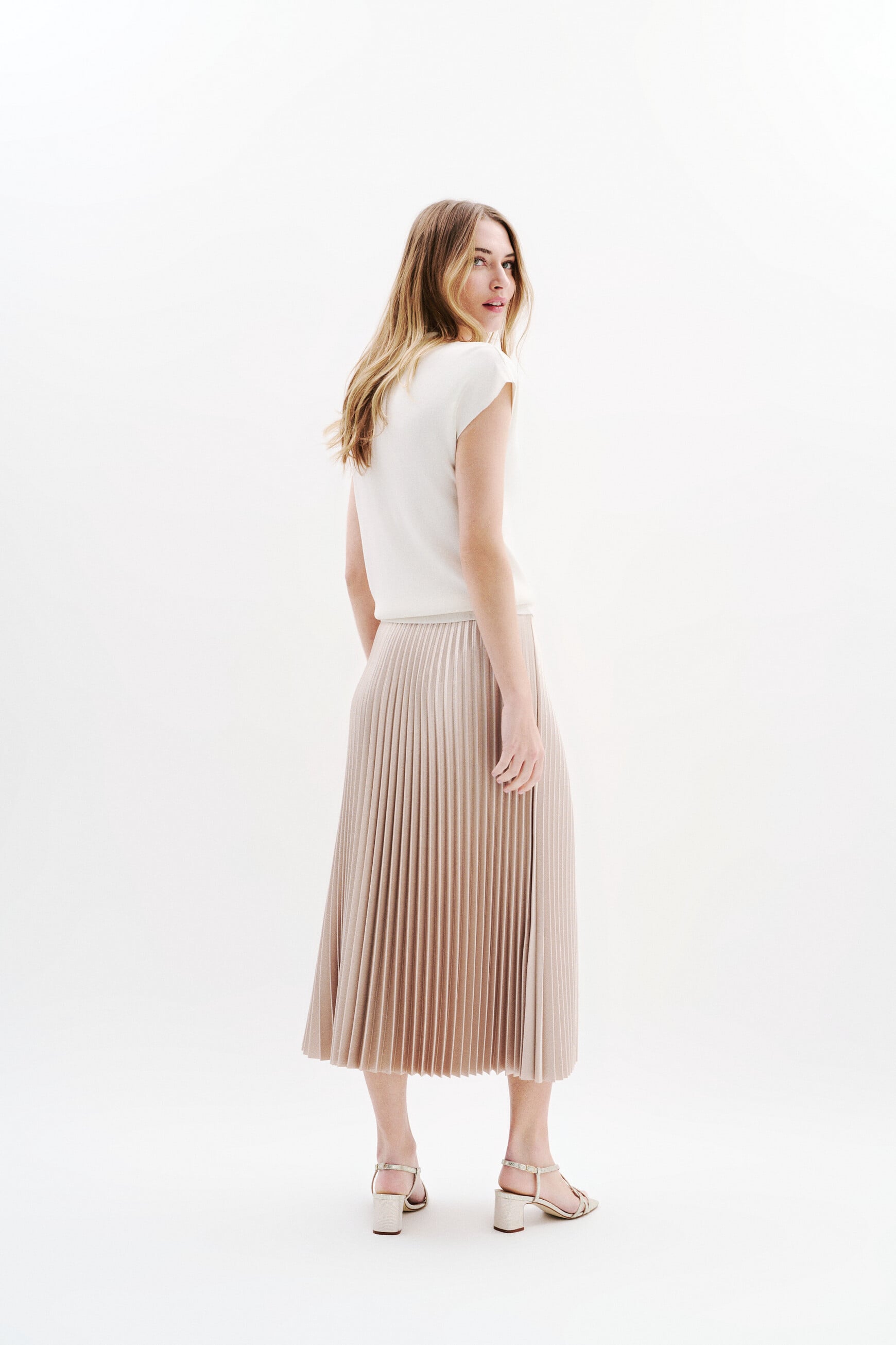 Jupe Jamy couleur or femme
