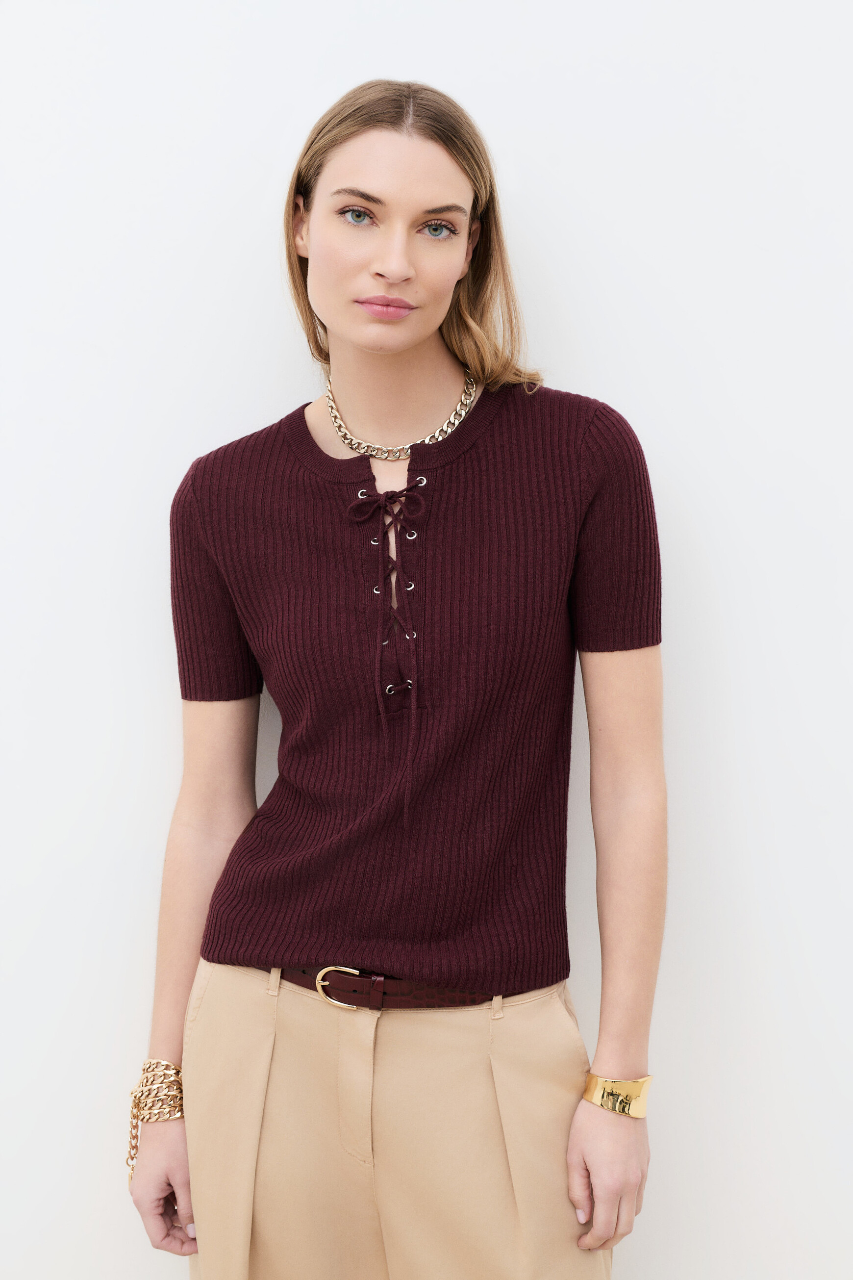 Pull Mvanessa prune femme