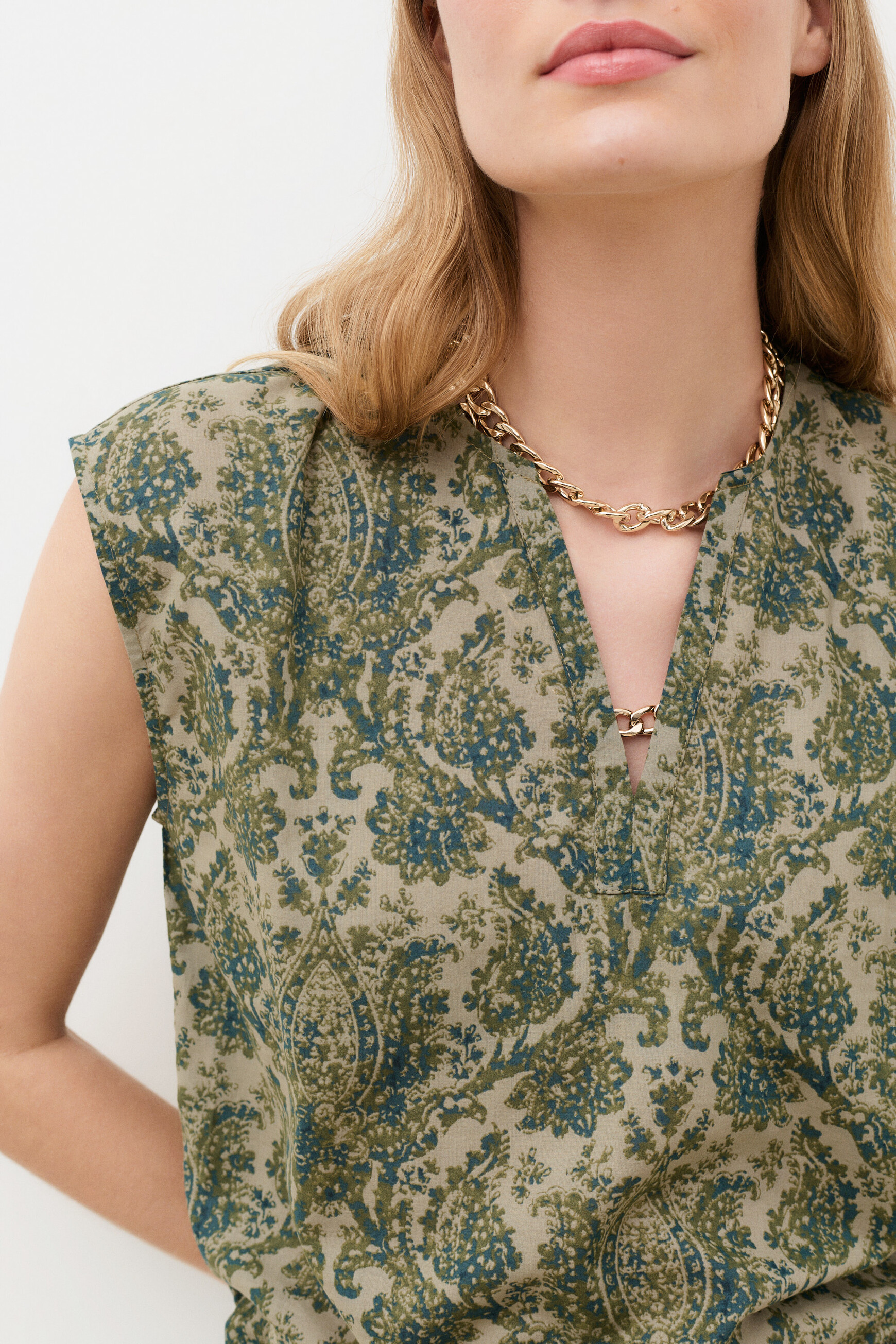 Camicia Castel2 verde cachi donna
