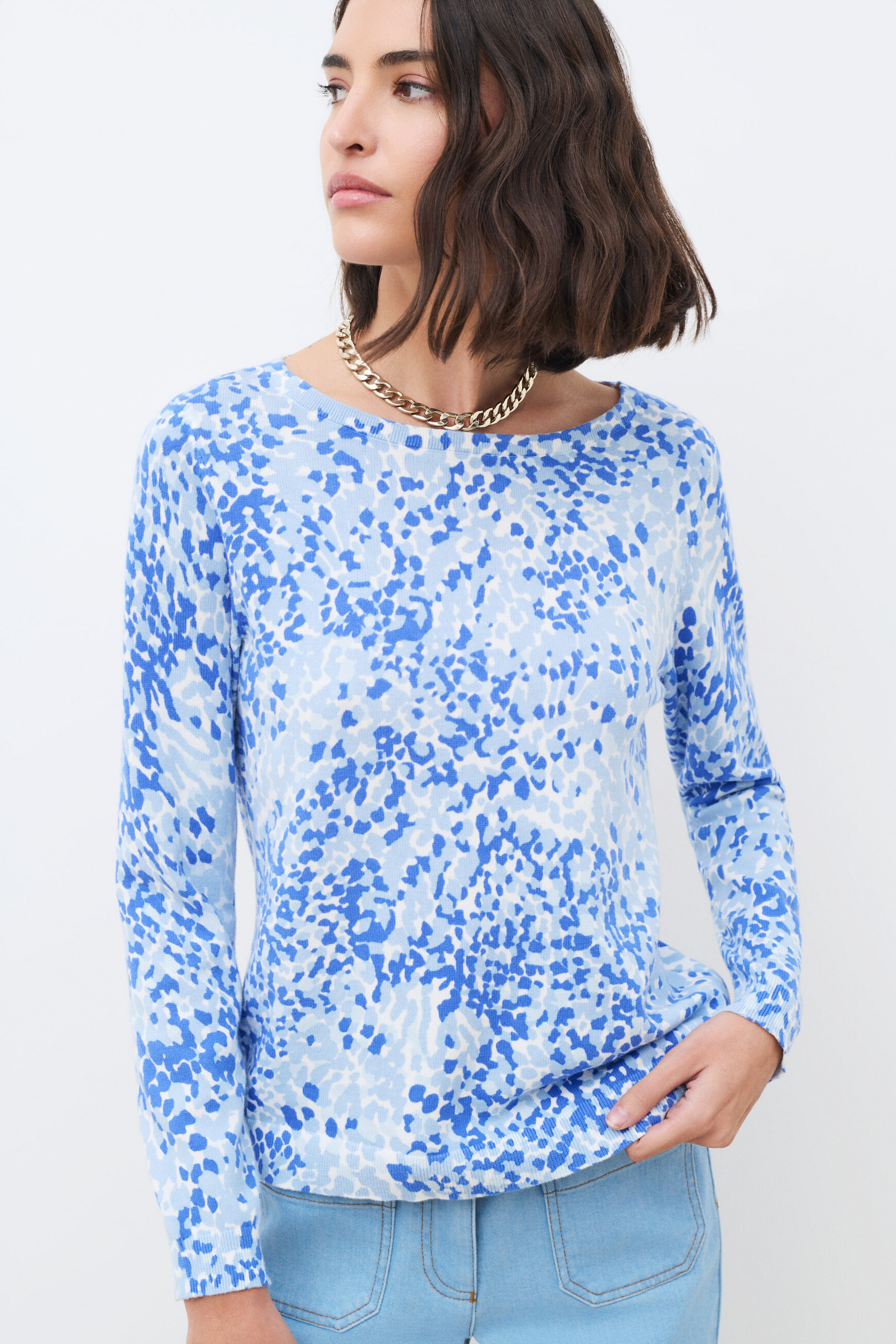 Pull Mlukas2 bleu femme