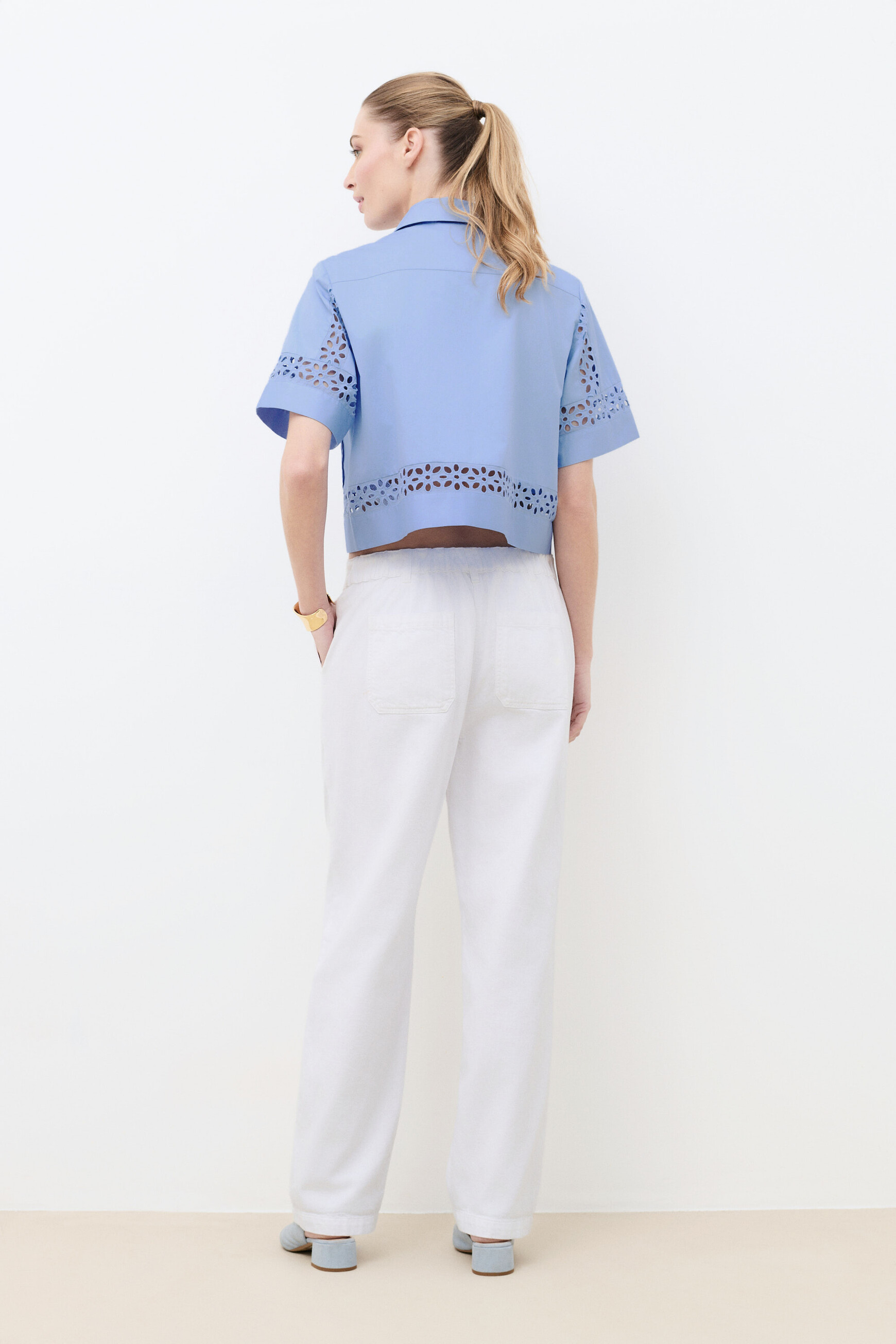 Chemise Chantilly bleu ciel femme