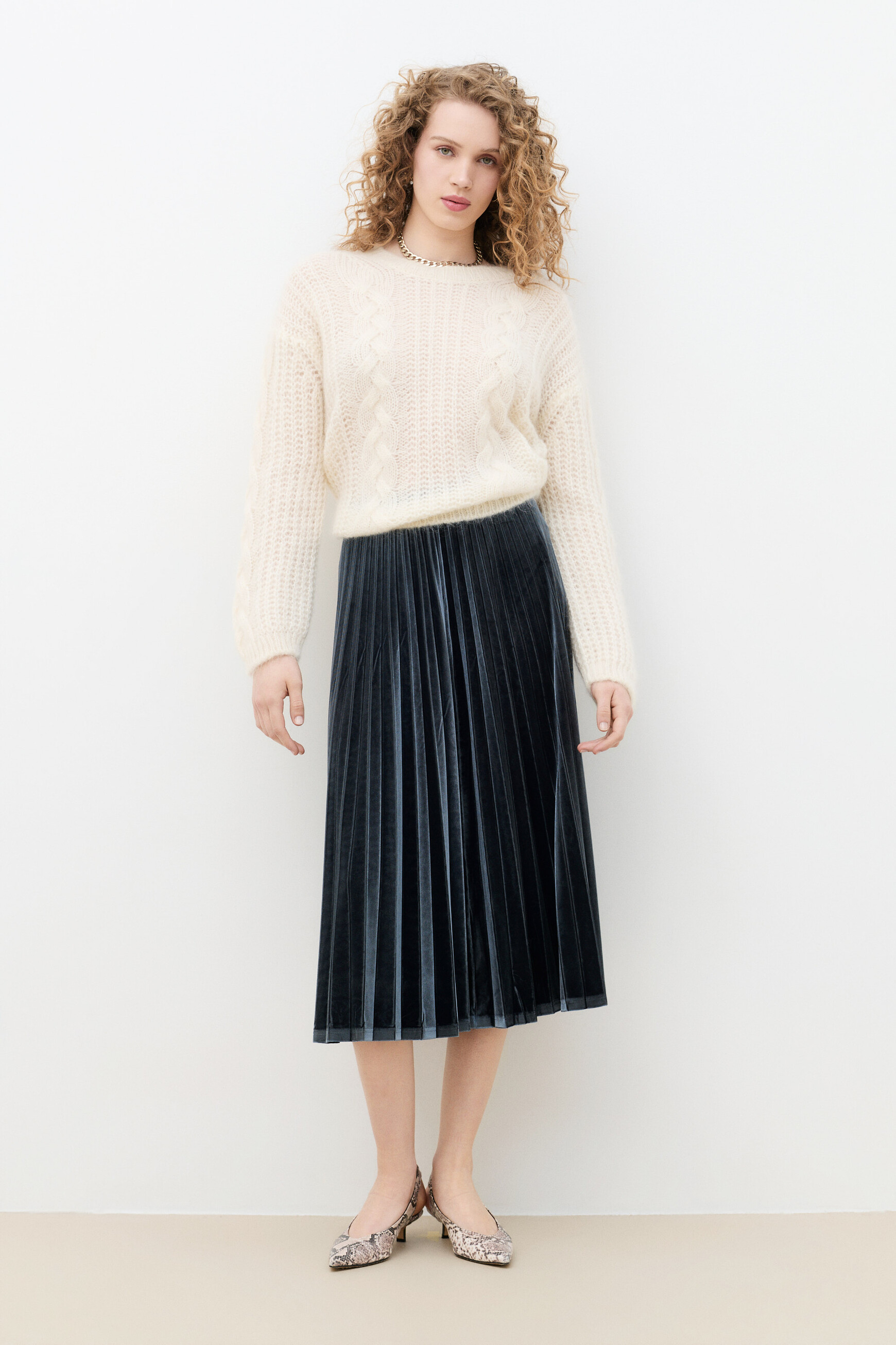 Pull Mleandro ecru femme
