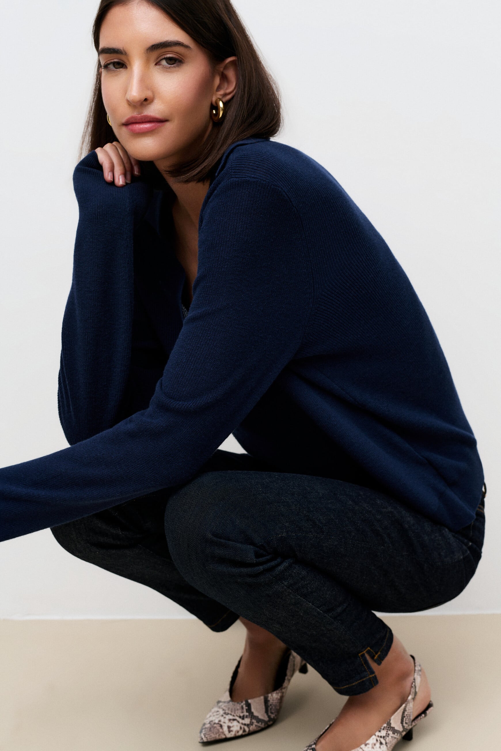 Maiwen sweater navy blue woman