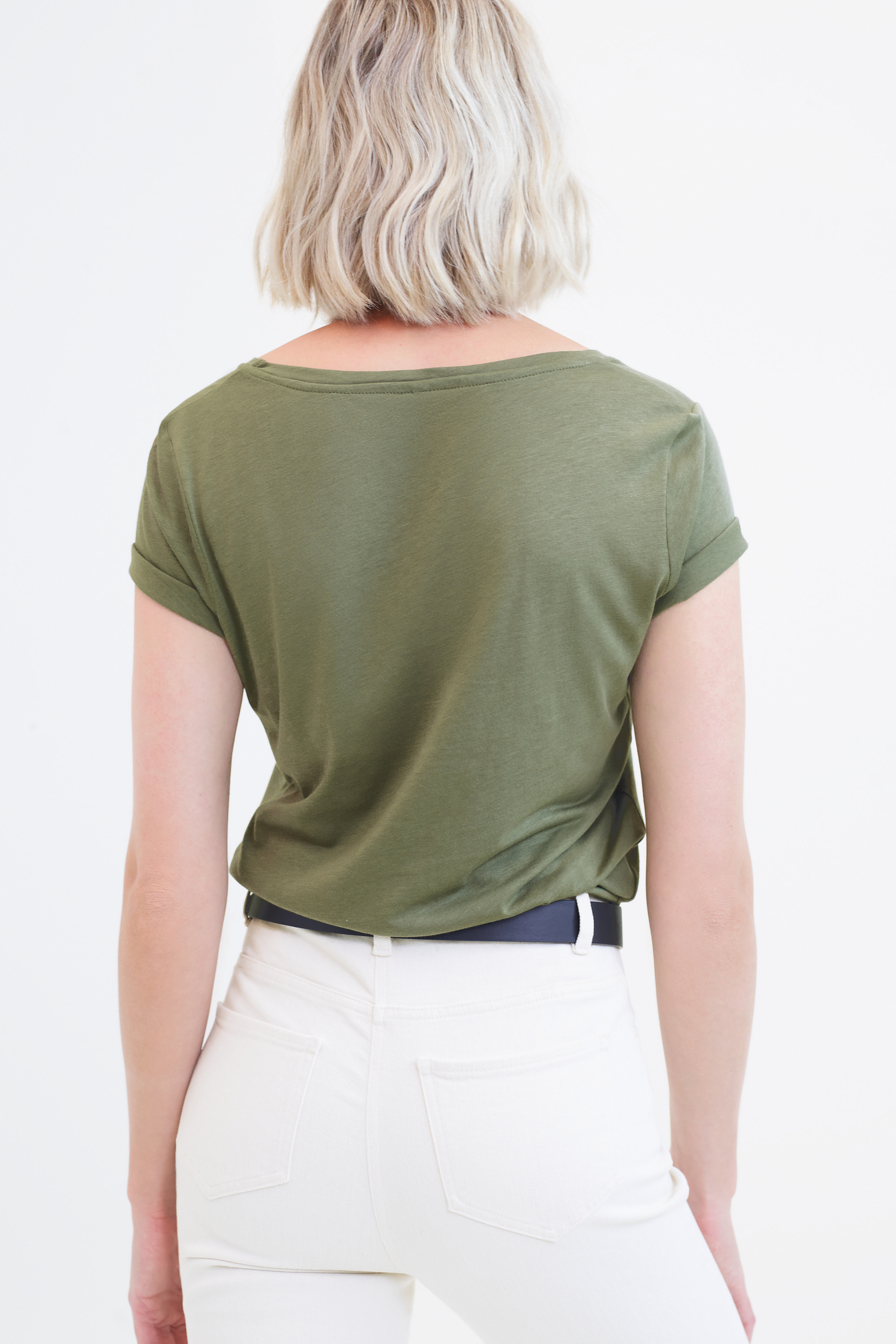 T-shirt Nessa khakigroen vrouw