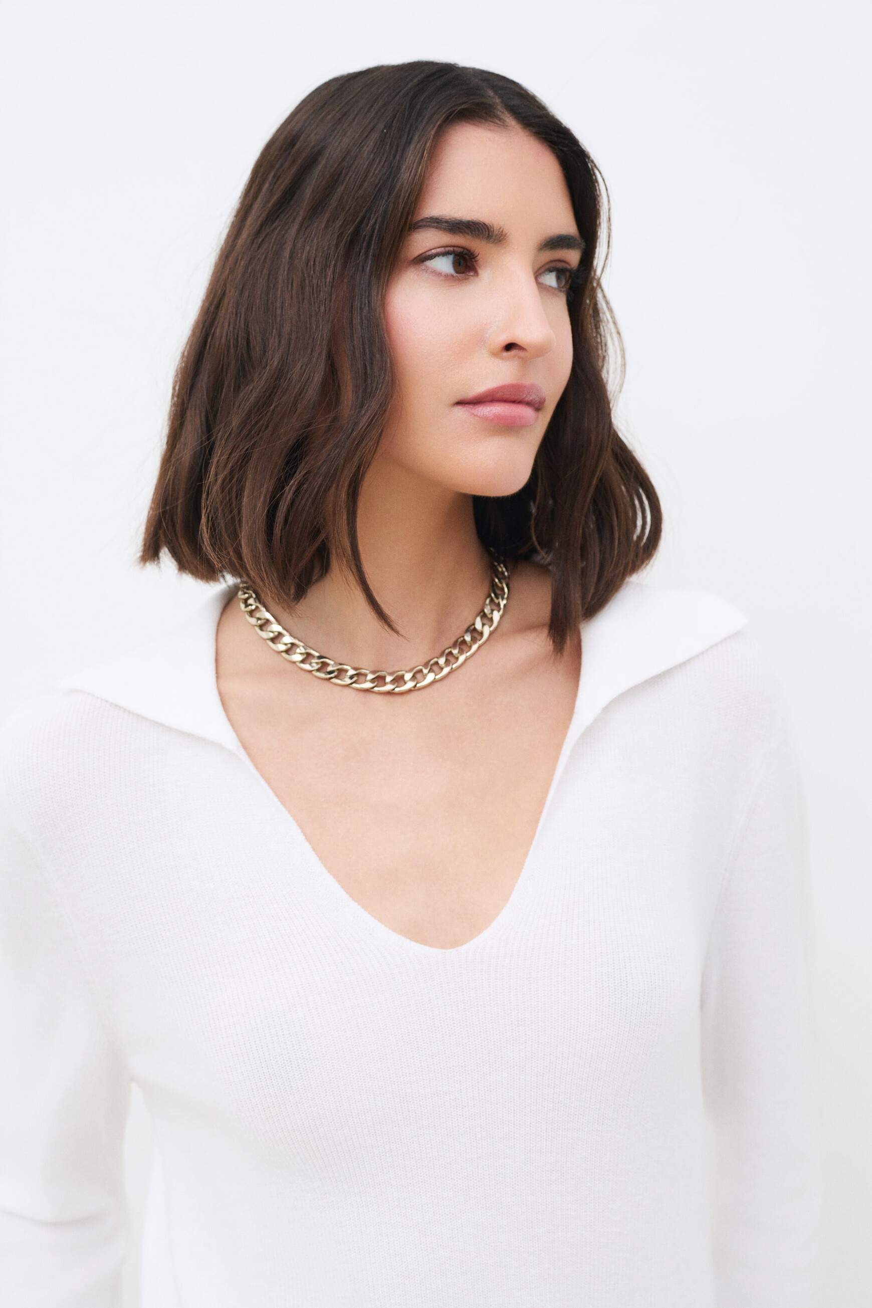 Jersey Maiwen blanco mujer