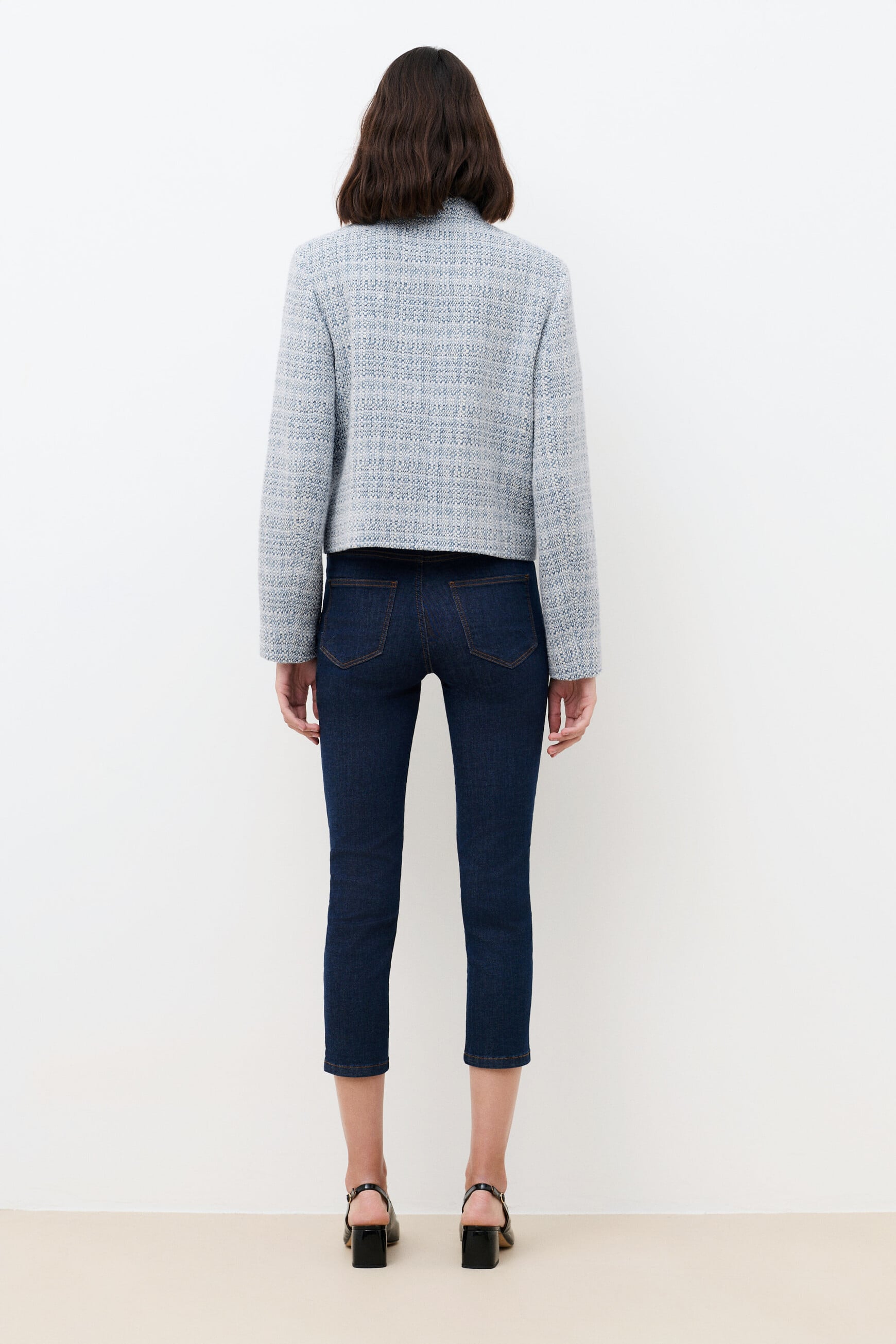 Veste Vienna Tweed bleu ciel femme