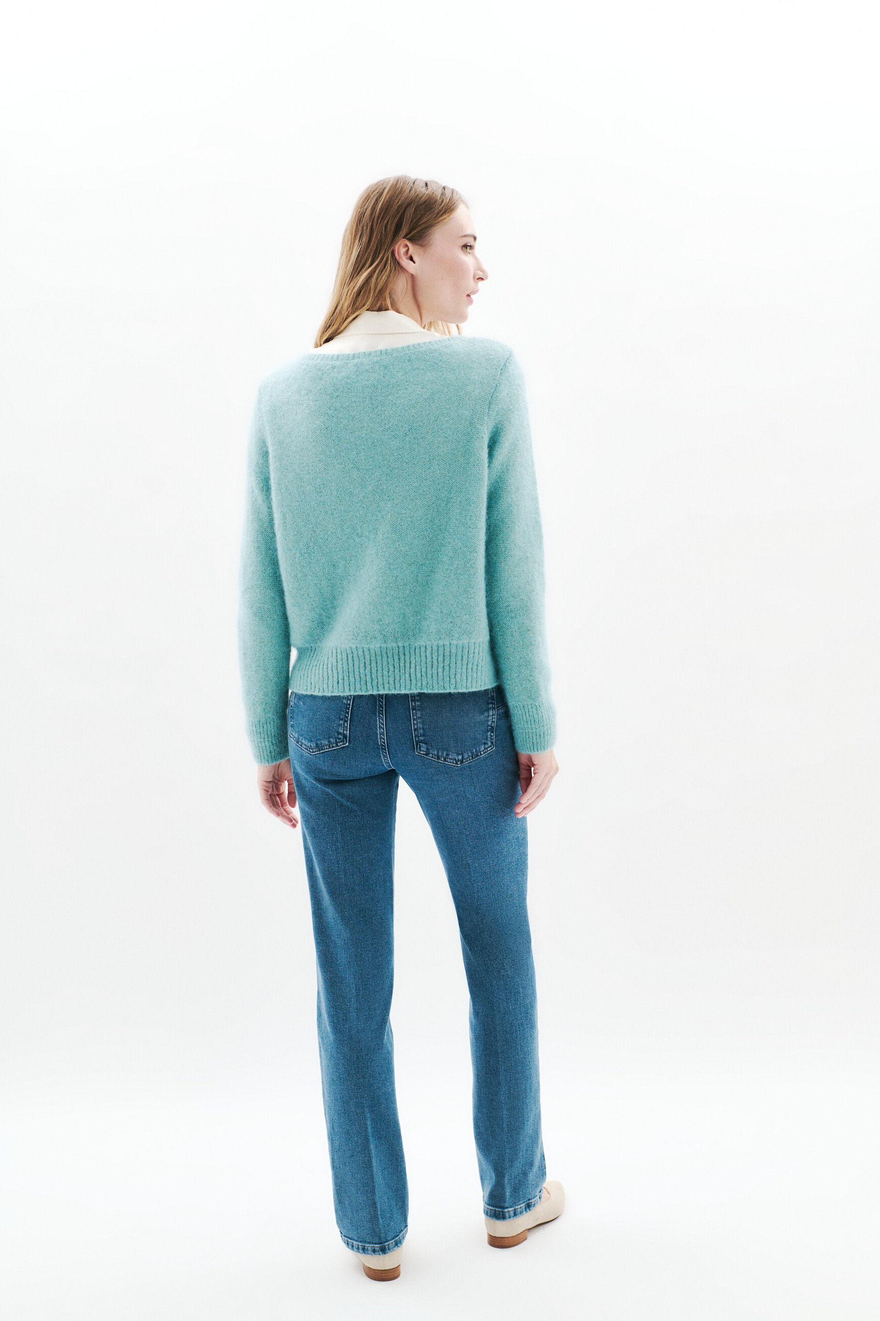 Pull Stephano bleu gris femme
