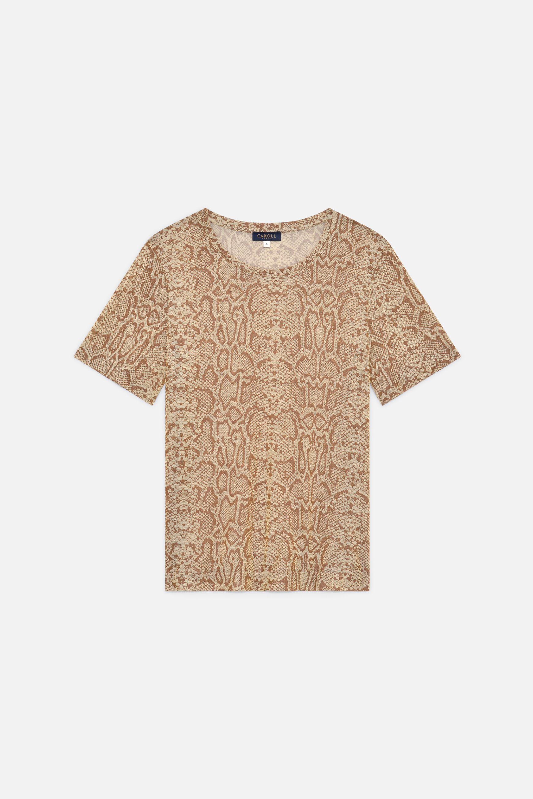 T-shirt Tjoana-Python sable femme