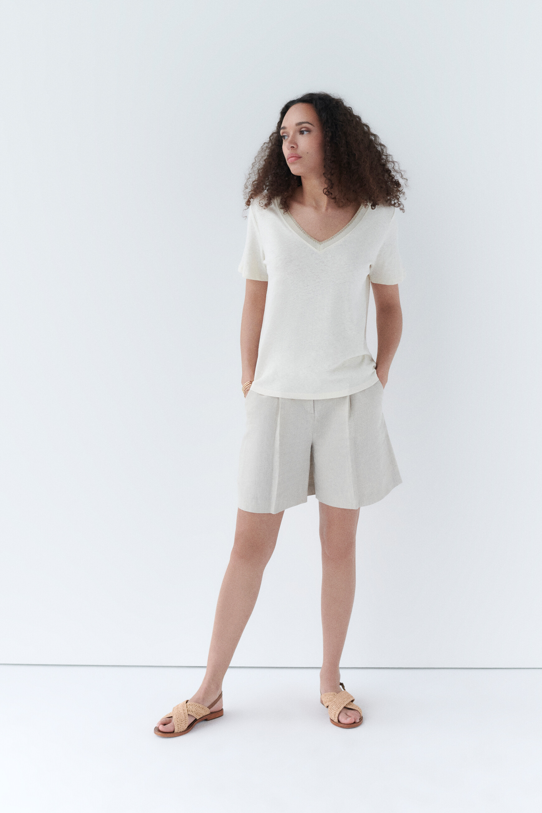 T-shirt Jin sabbia donna