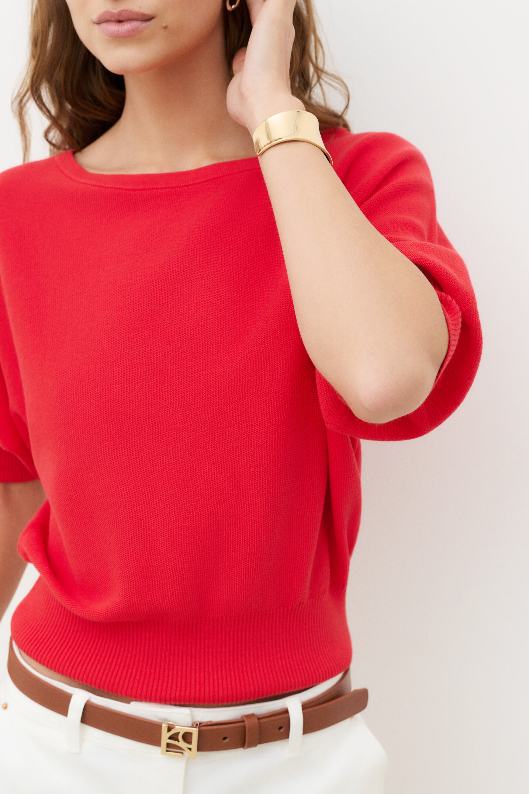 Pull joan oversize rouge femme