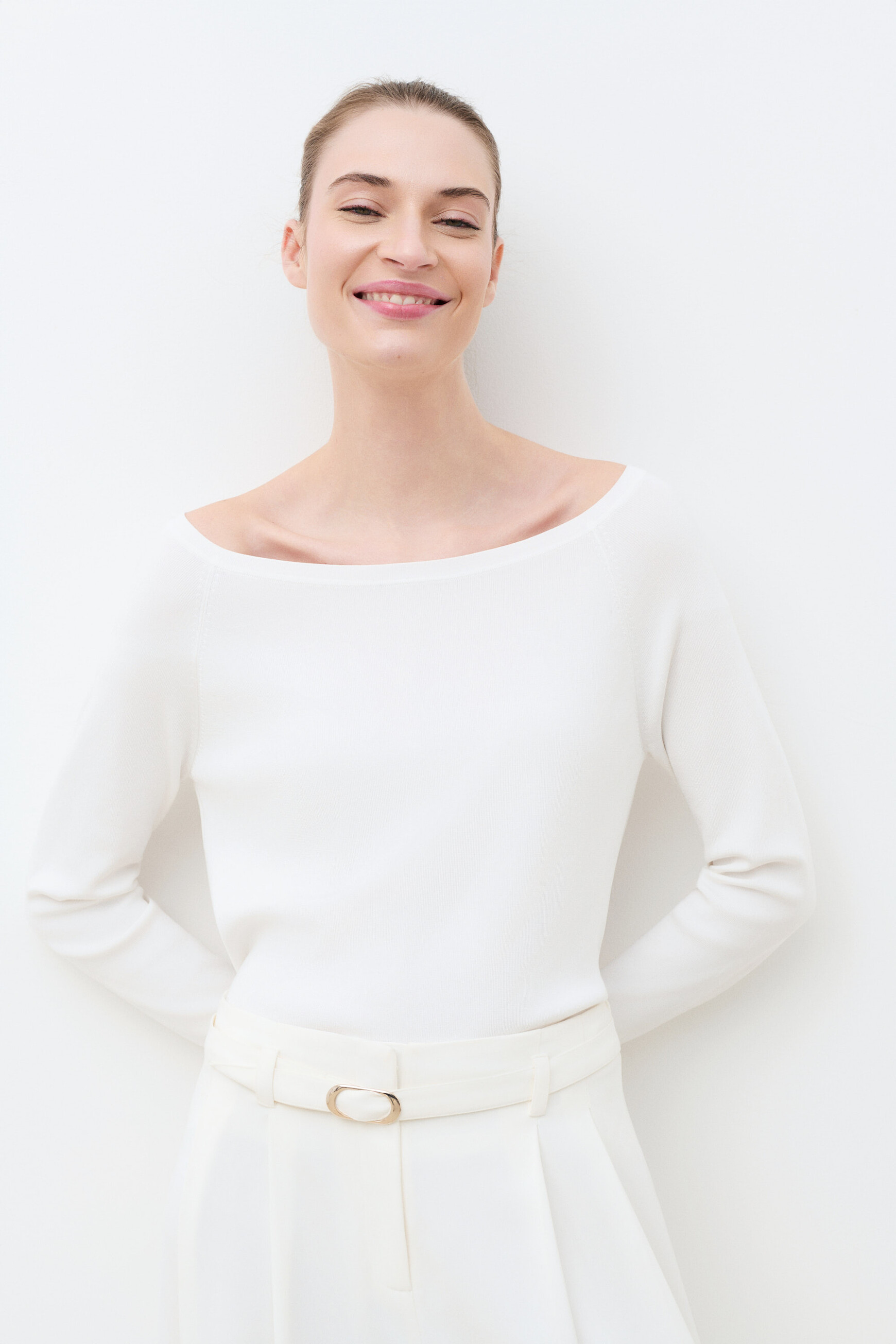 Pull Mtara ecru femme