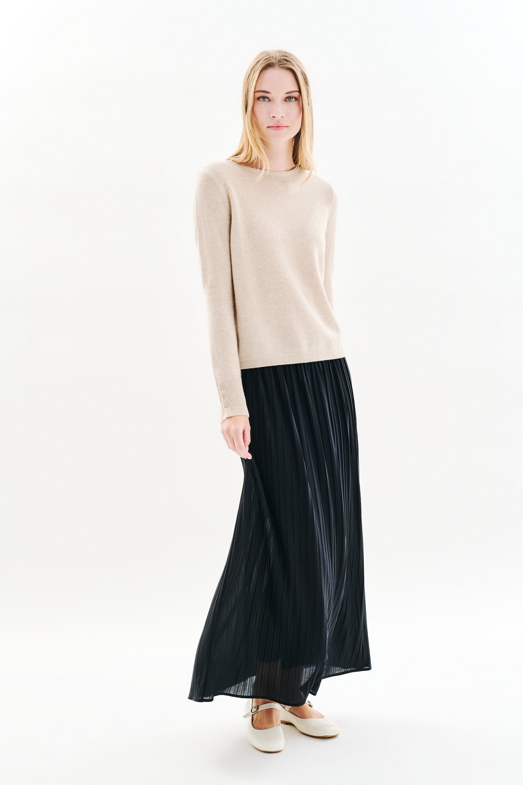 Pull zoan lurex sable femme