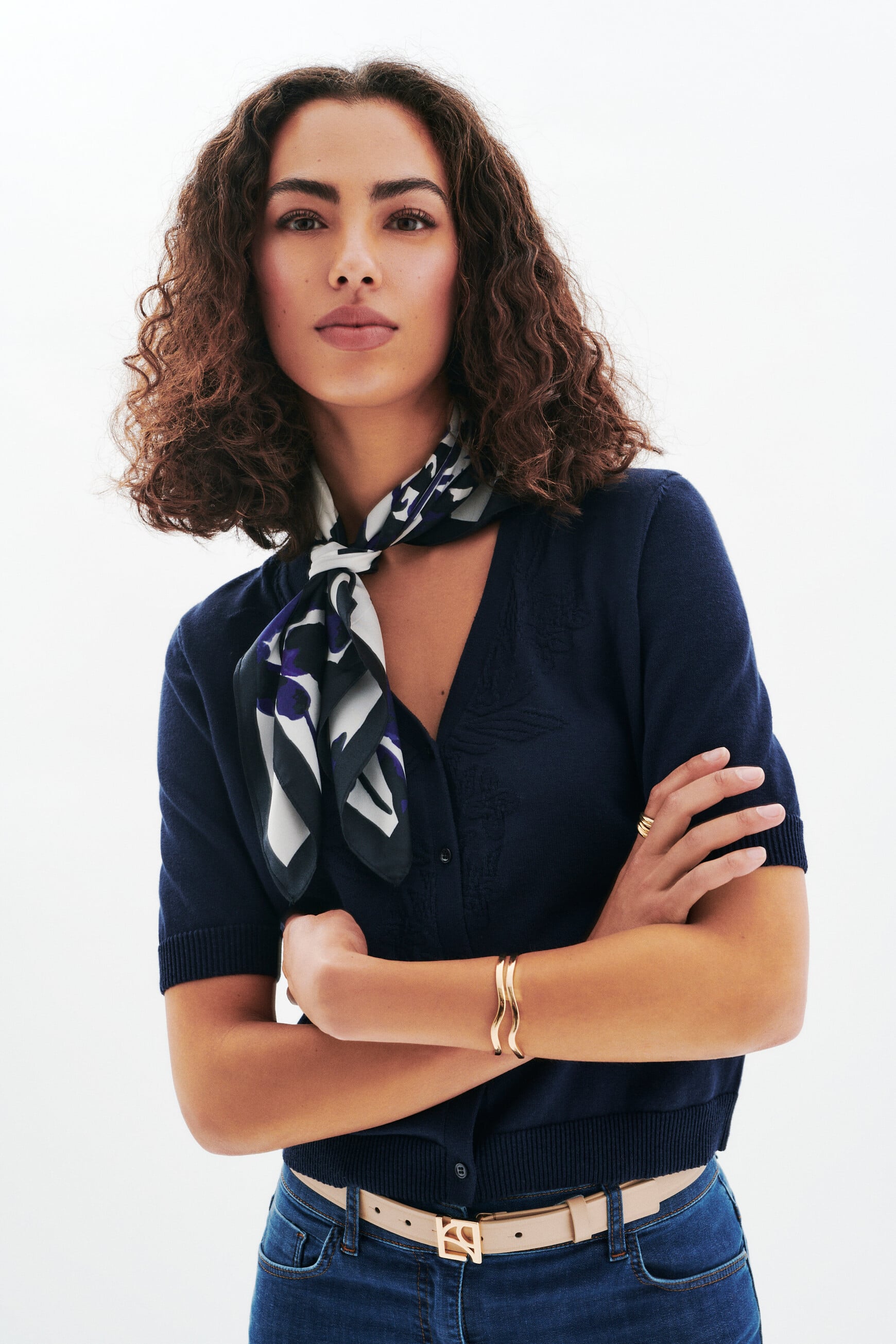 Foulard Laetitia 100% seta nero donna