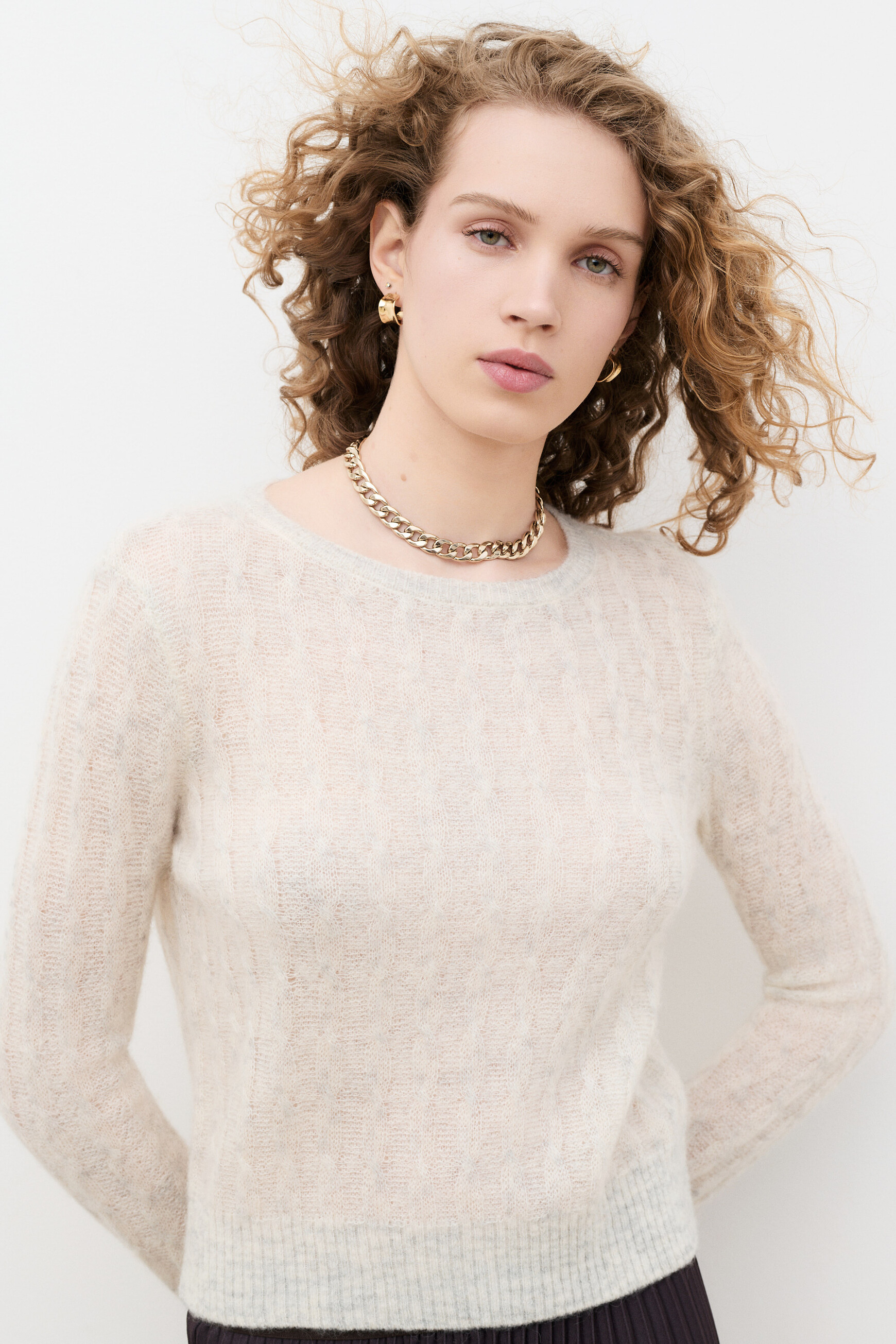 Pull Msydney ecru femme