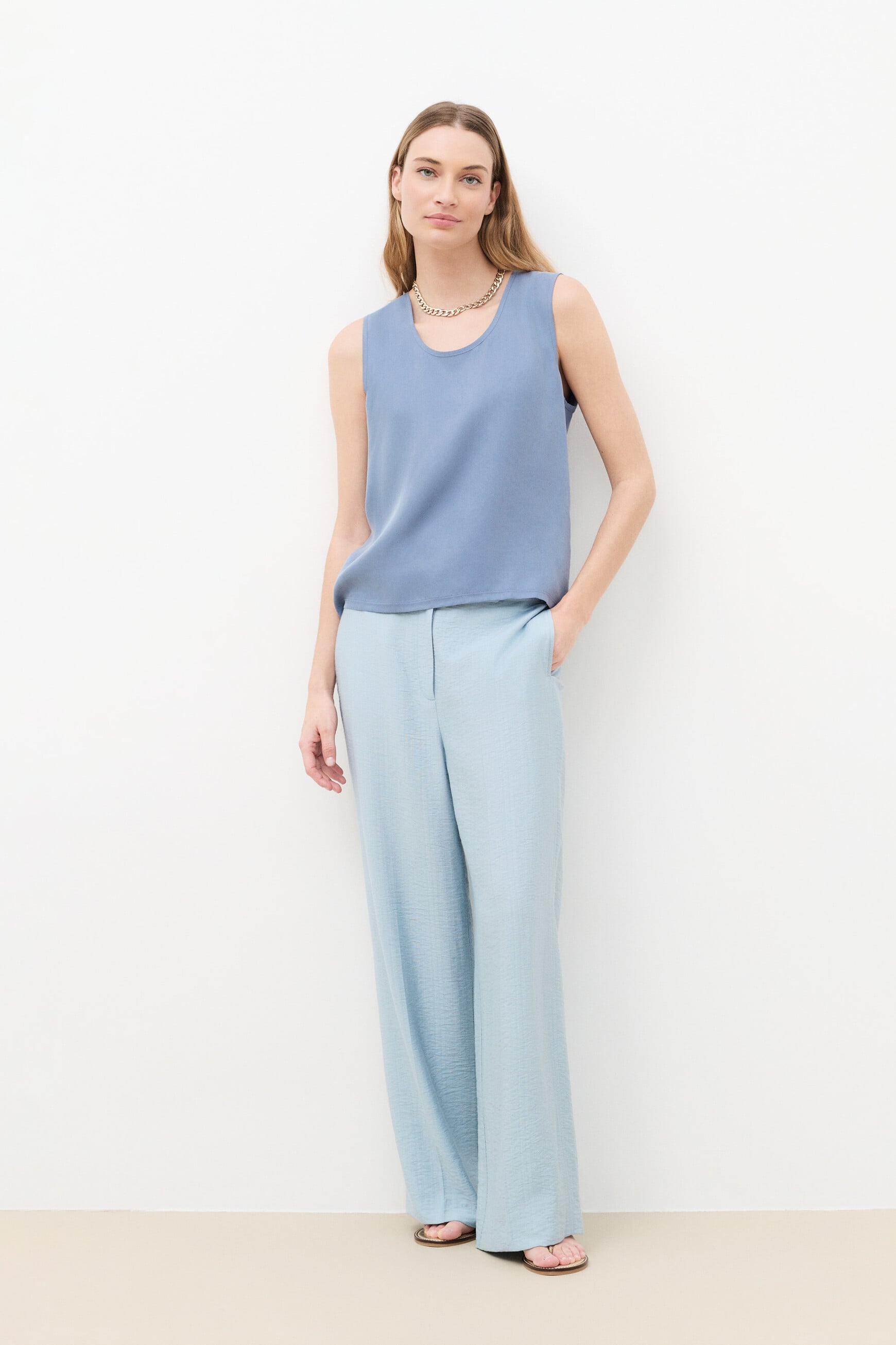 T-shirt Trita2 bleu gris femme