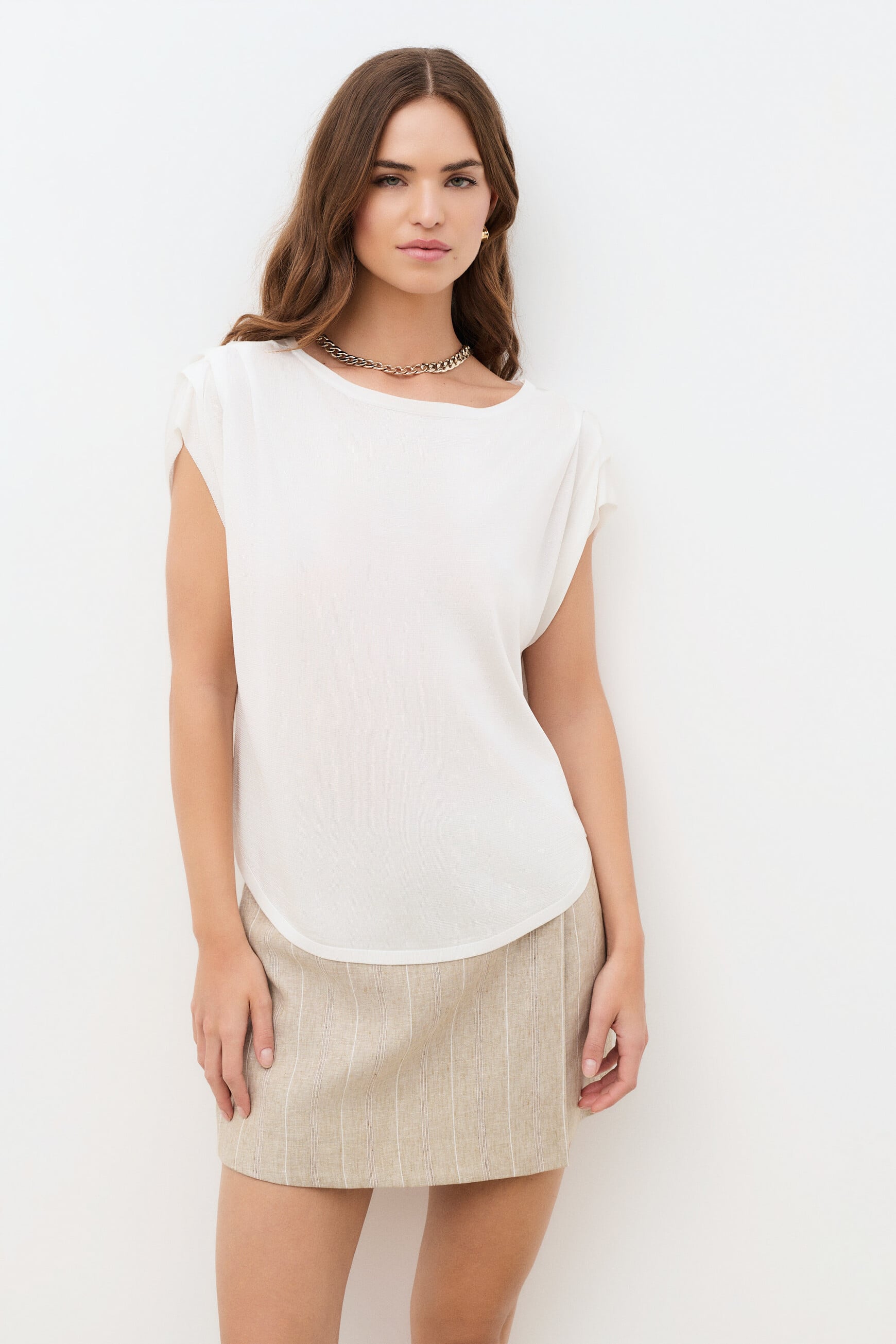Pull Debbie ecru femme