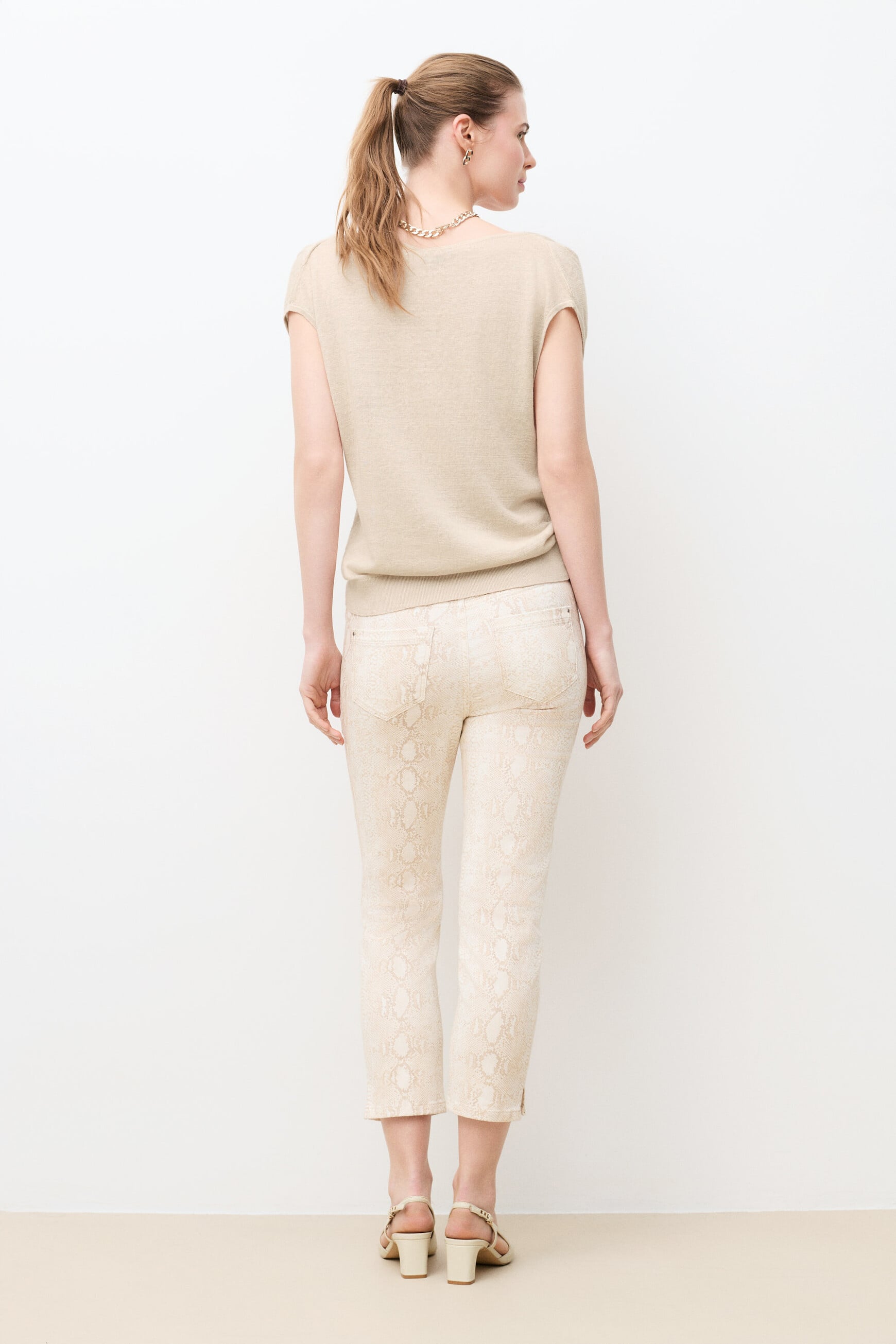 Pull Mvera 100% lin sable femme