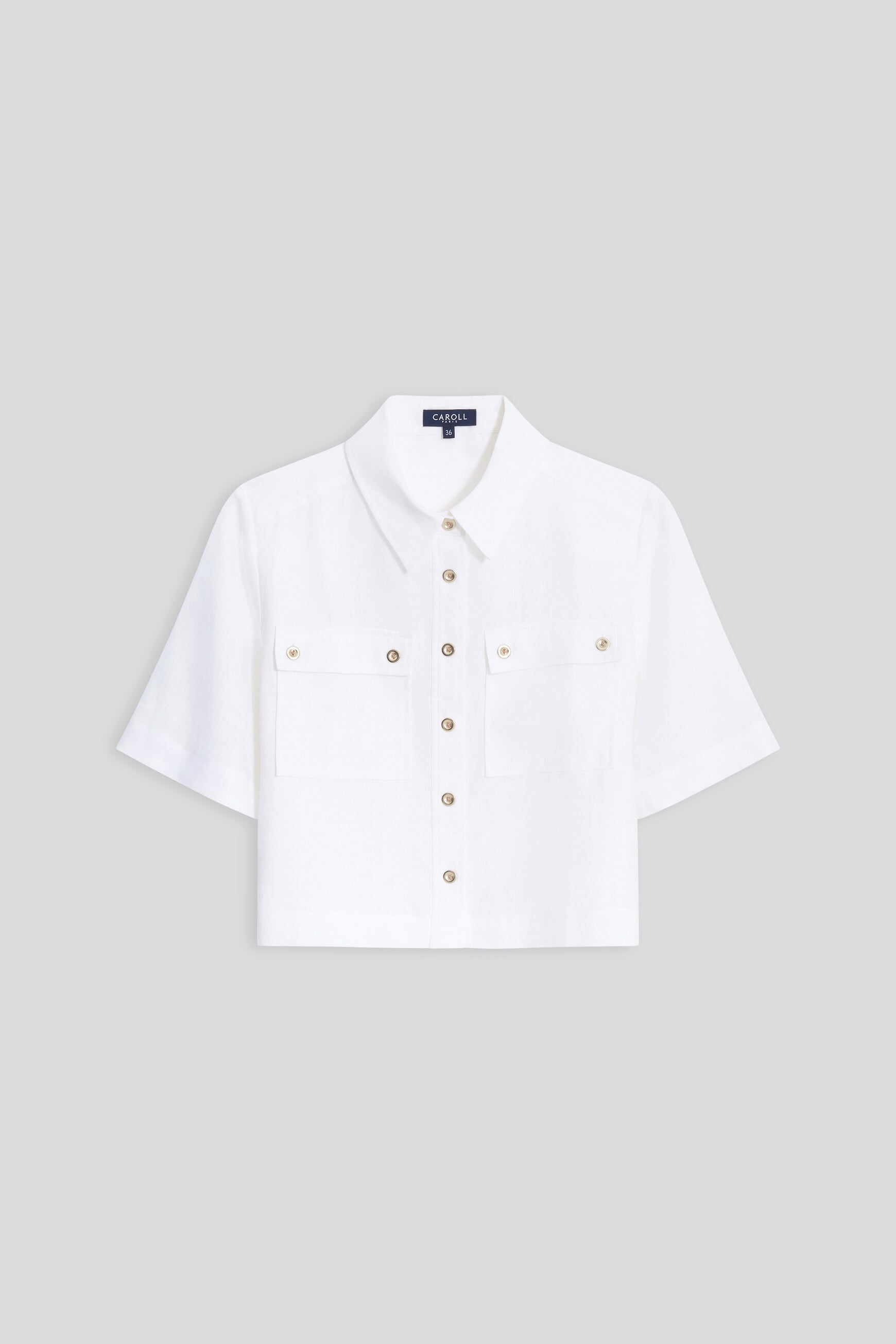Chemise Cleona 100% lin blanc femme