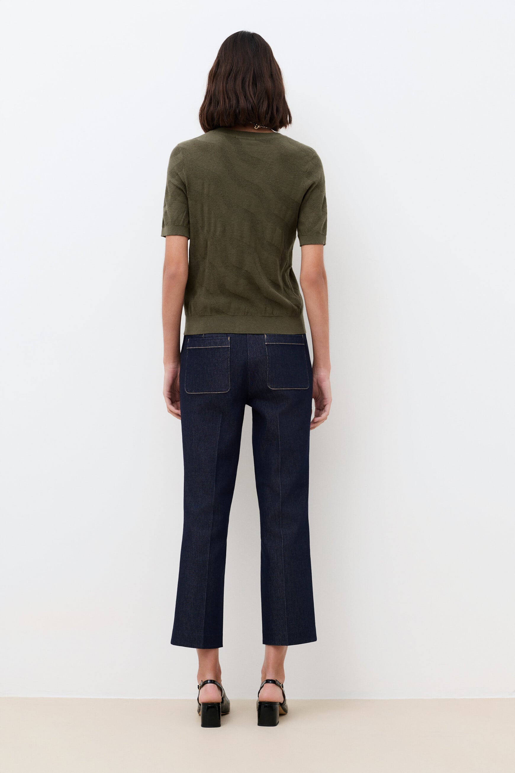 Gilet Maisie vert kaki femme