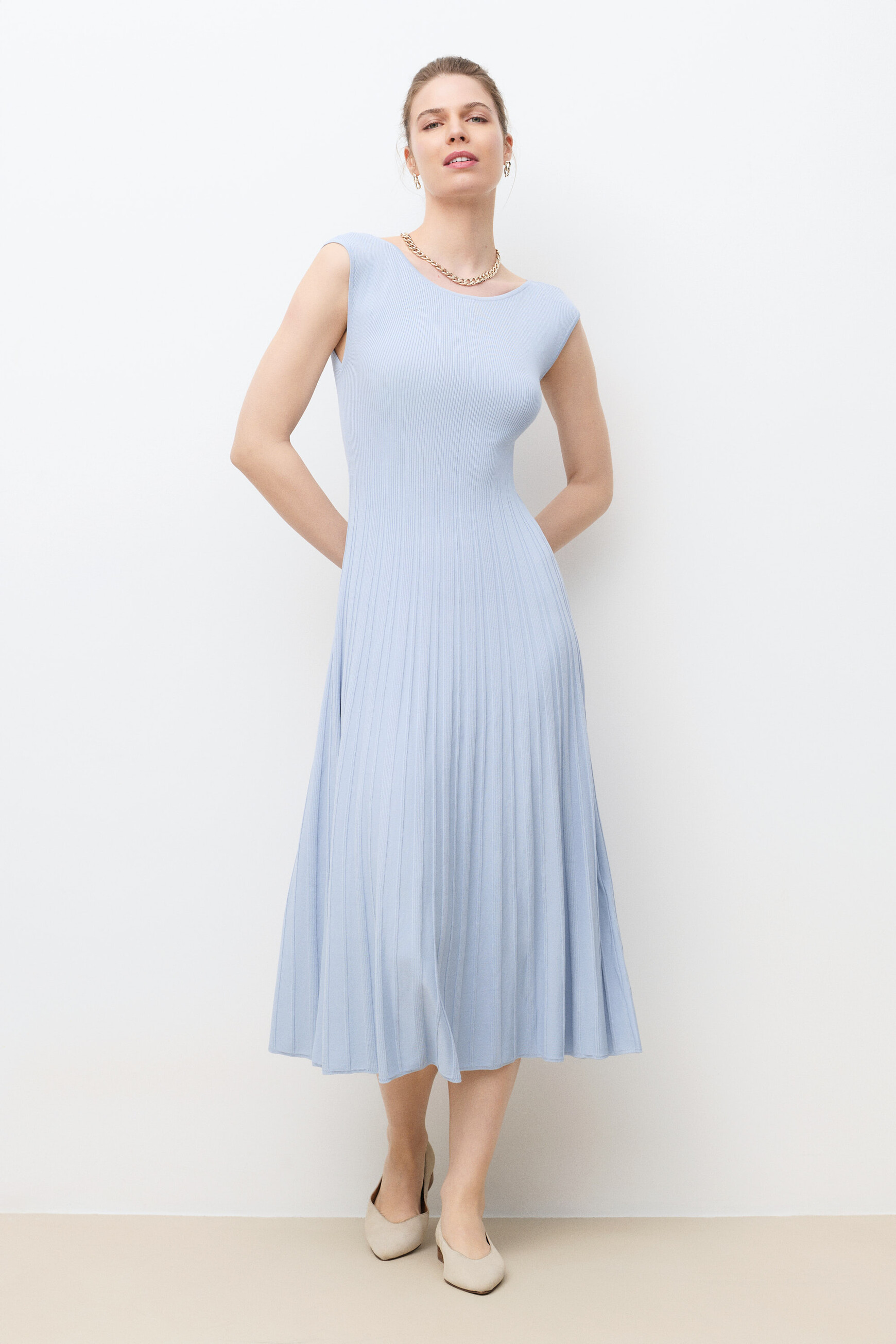 Vestido Rdana azul claro mujer