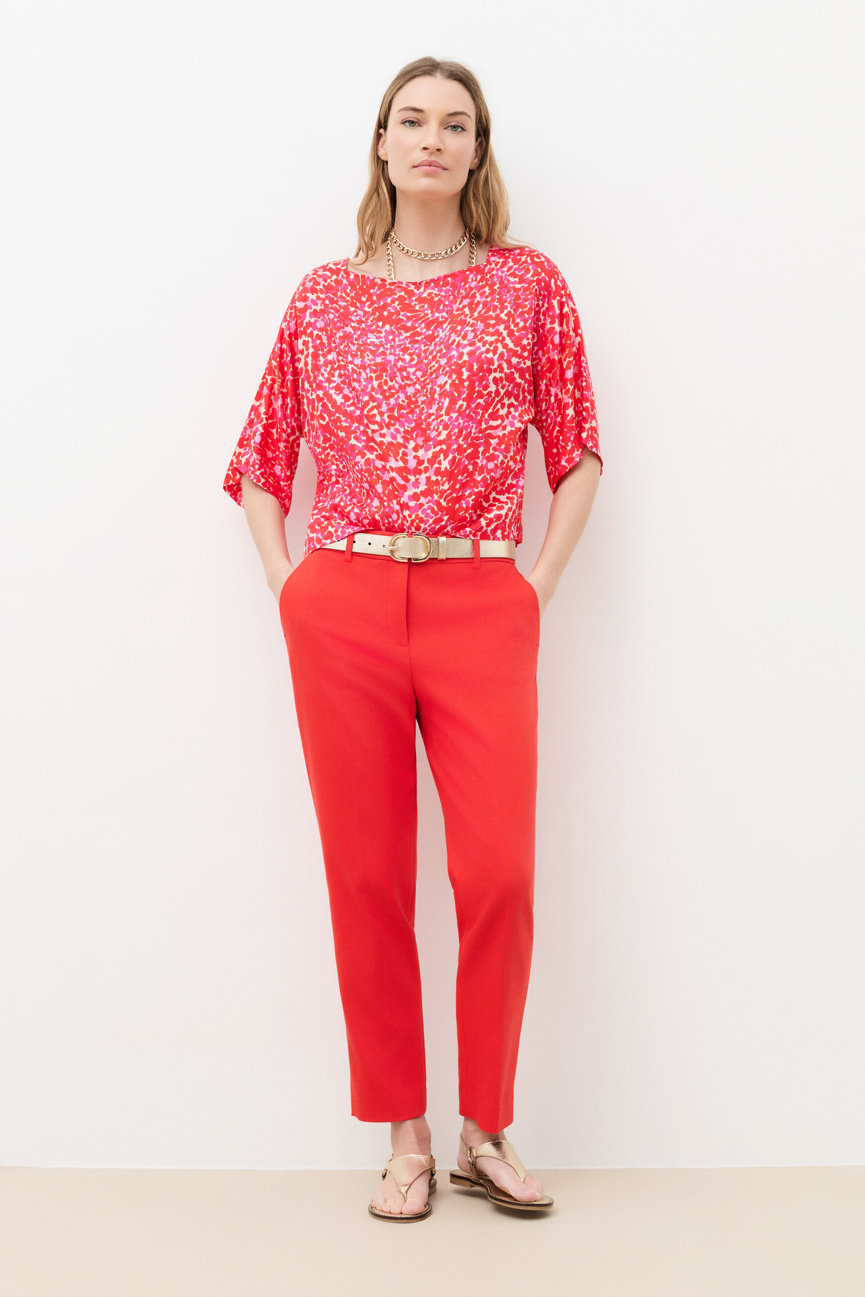 Pantal&oacute;n psidiko2 rojo mujer