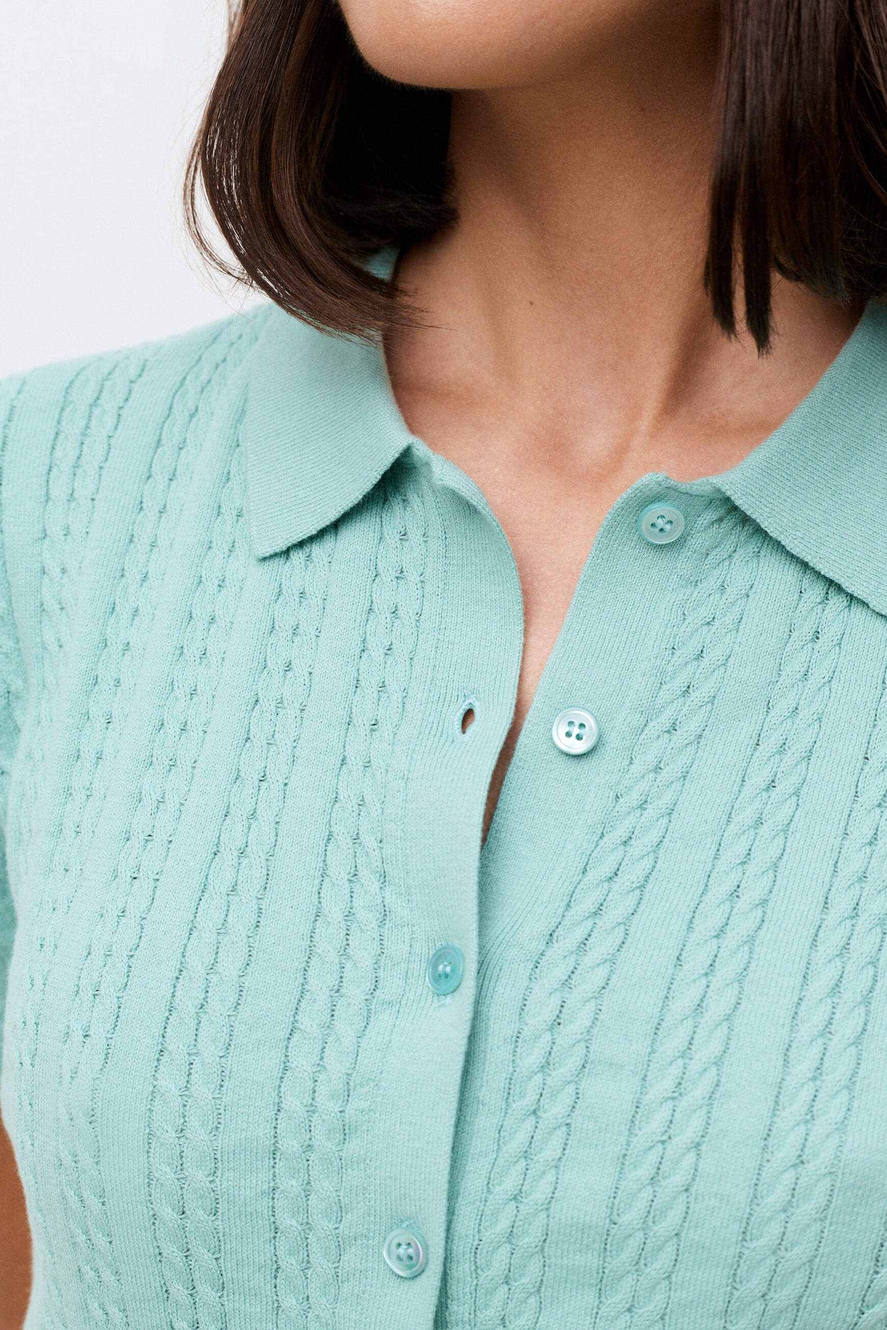 Pull Barbara vert clair femme