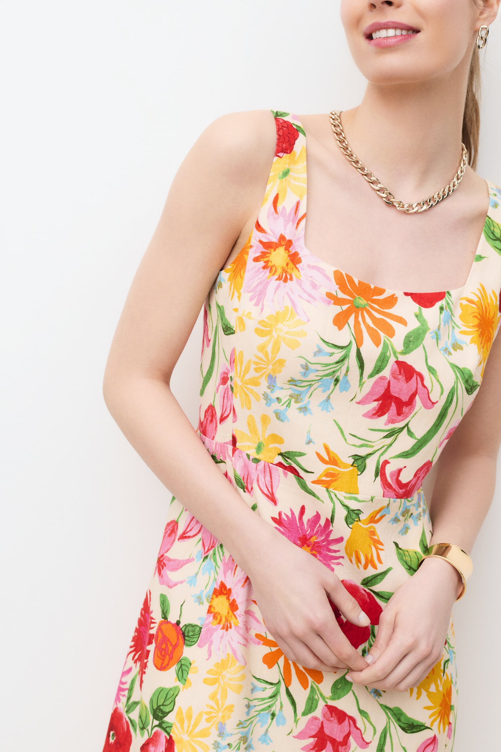 Kleid Reinita naturfarben damen