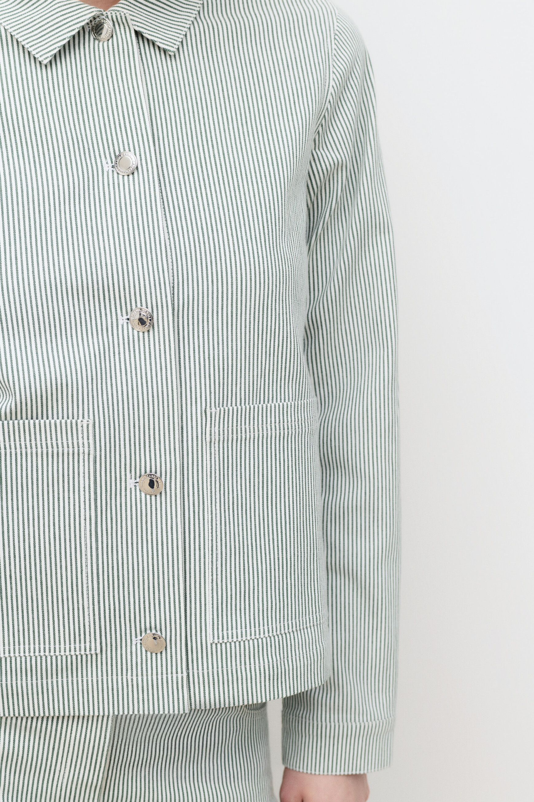 Veste Vaninastripe vert fonc&eacute; femme