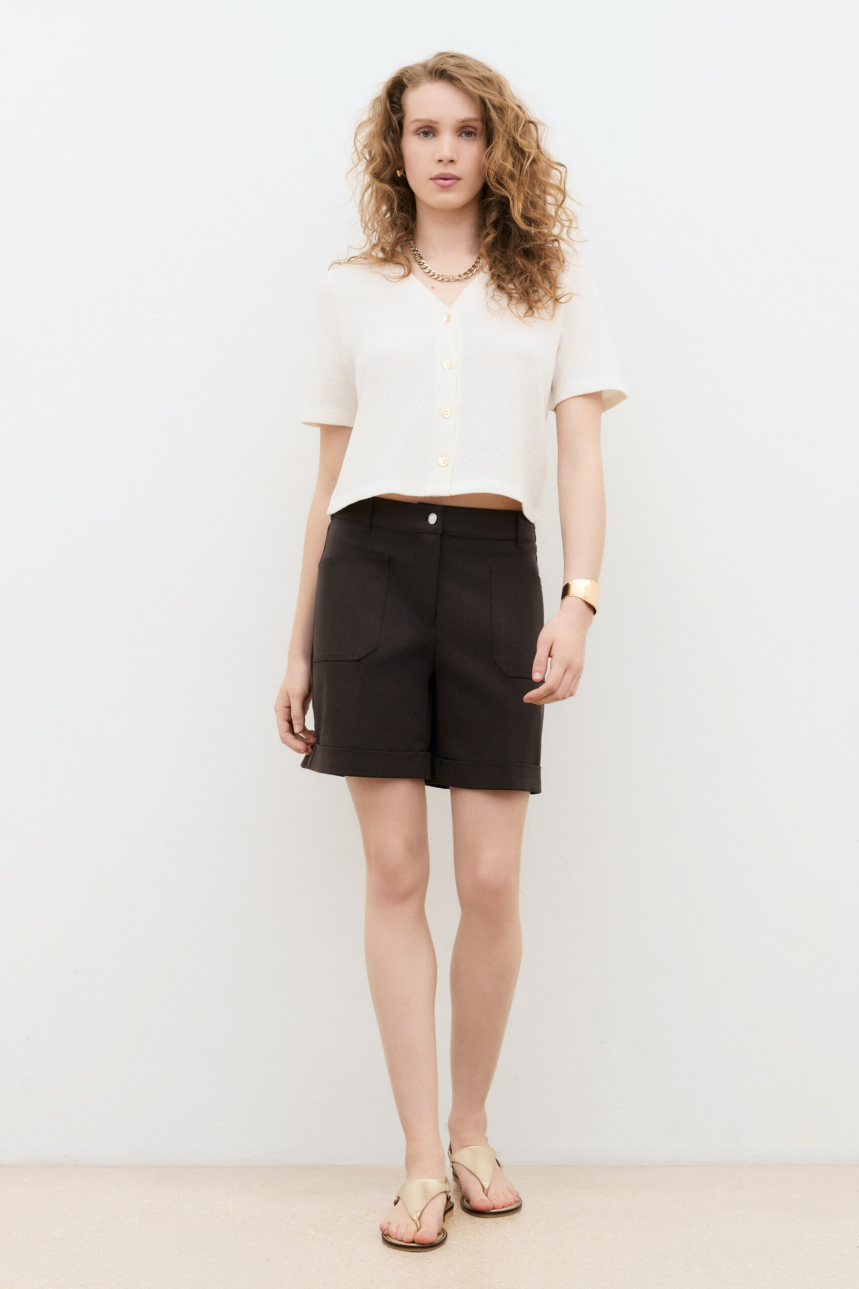 Short Sombrero marron fonc&eacute; femme
