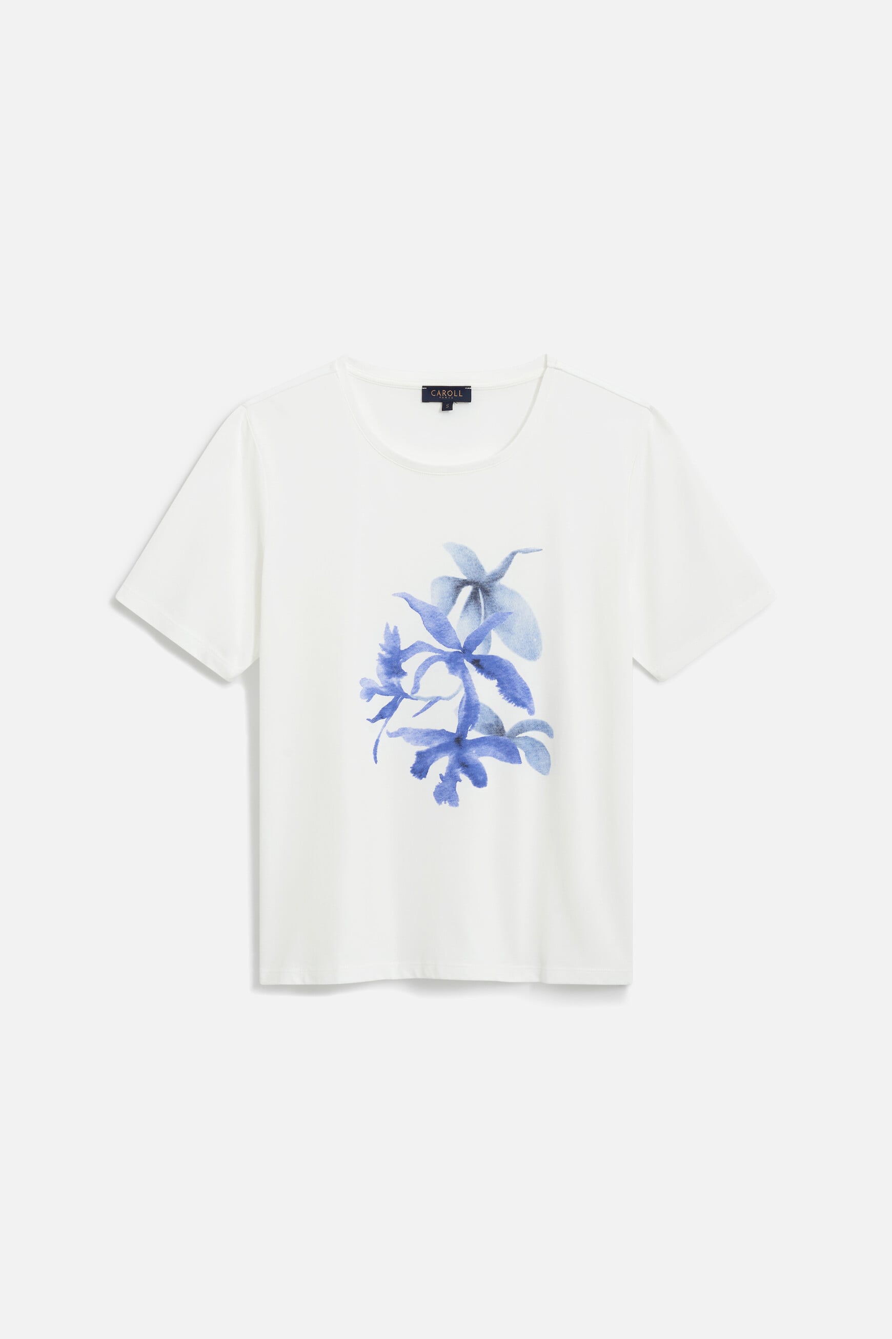 T-shirt Tim-Orchide bleu electrique femme