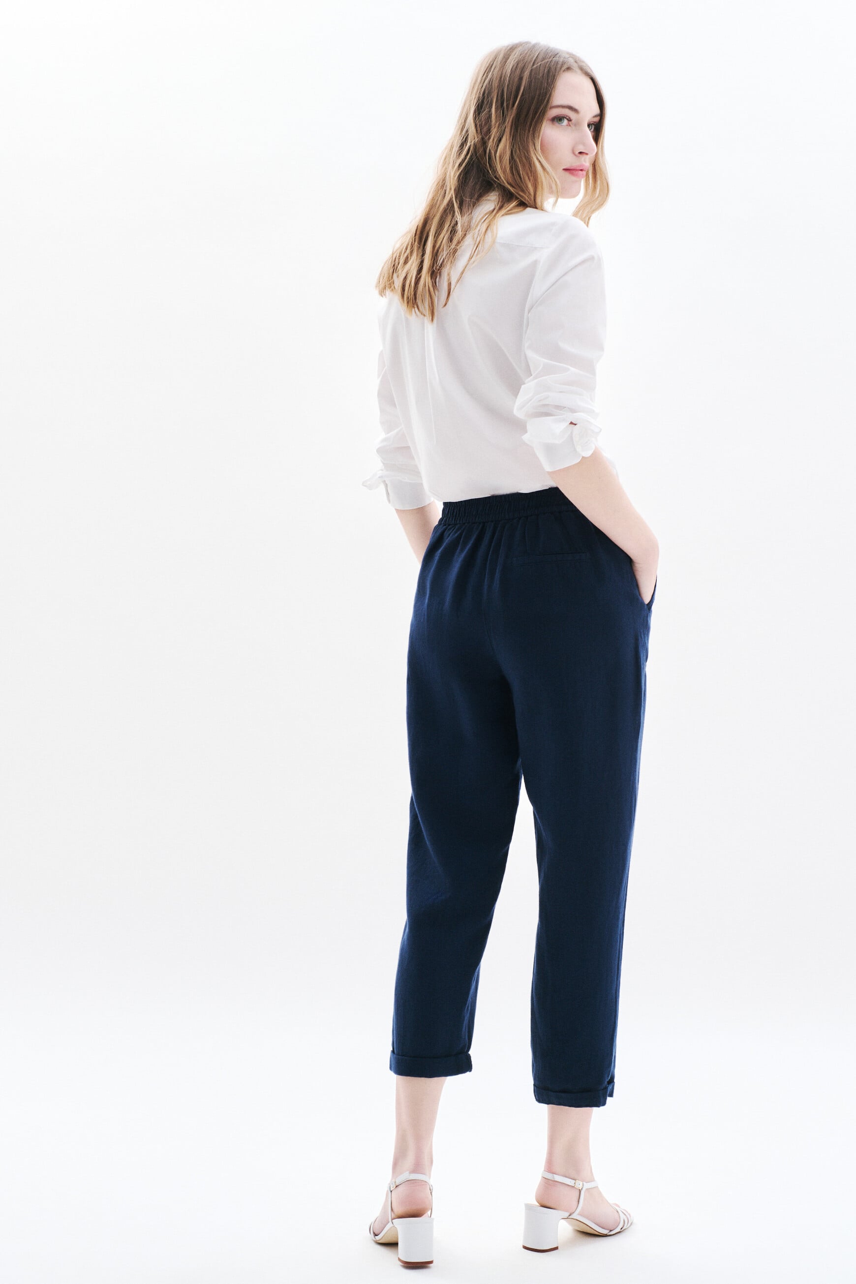 pantalon ignace bleu marine femme