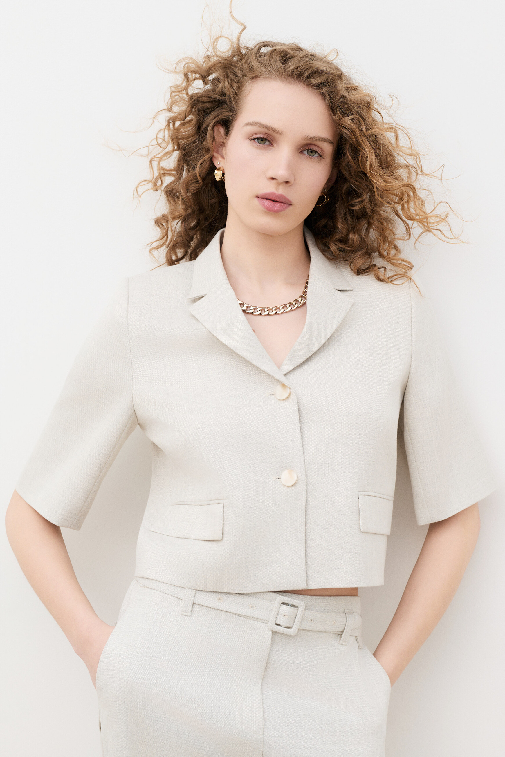 Jacke Vamp sandfarben damen